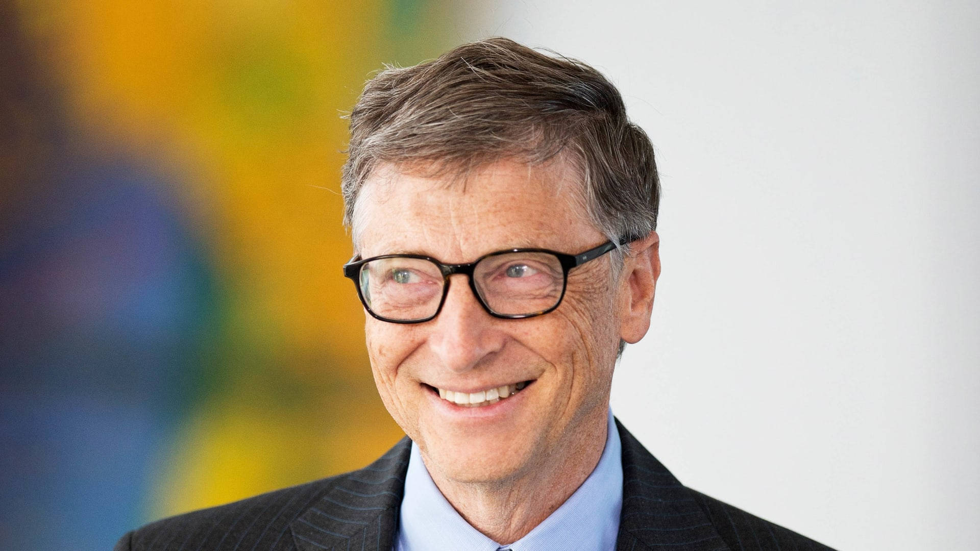 Bill Gates, smile, glasses, Full HD Desktop Wallpaper