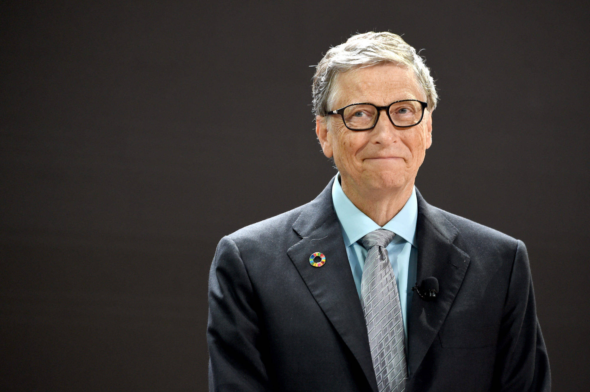 Bill Gates, gray hair, black-rimmed glasses, Full HD Desktop Wallpaper