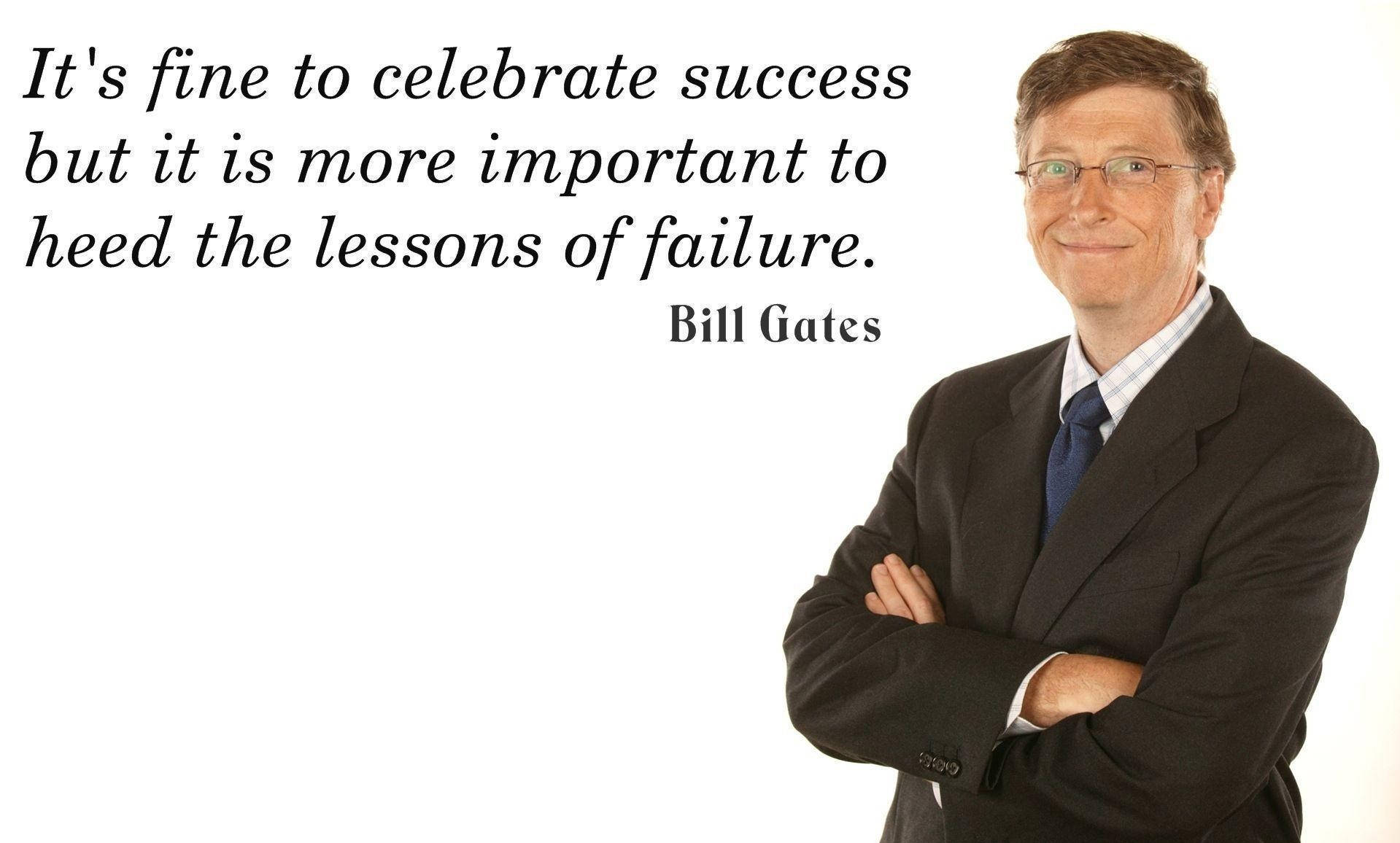 Bill Gates, dark suit, arms crossed, HD Desktop Wallpaper