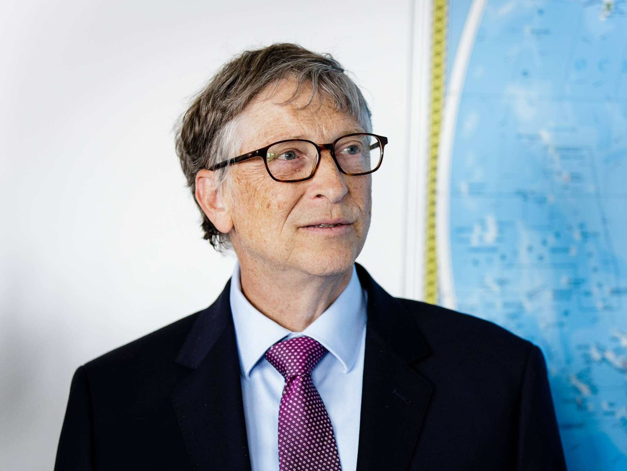 Bill Gates, black suit, dark suit, Full HD Desktop Wallpaper