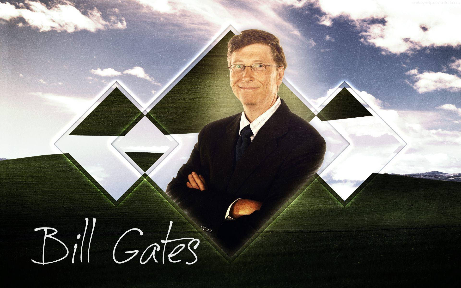 Bill Gates, green, suit, Full HD Desktop Wallpaper