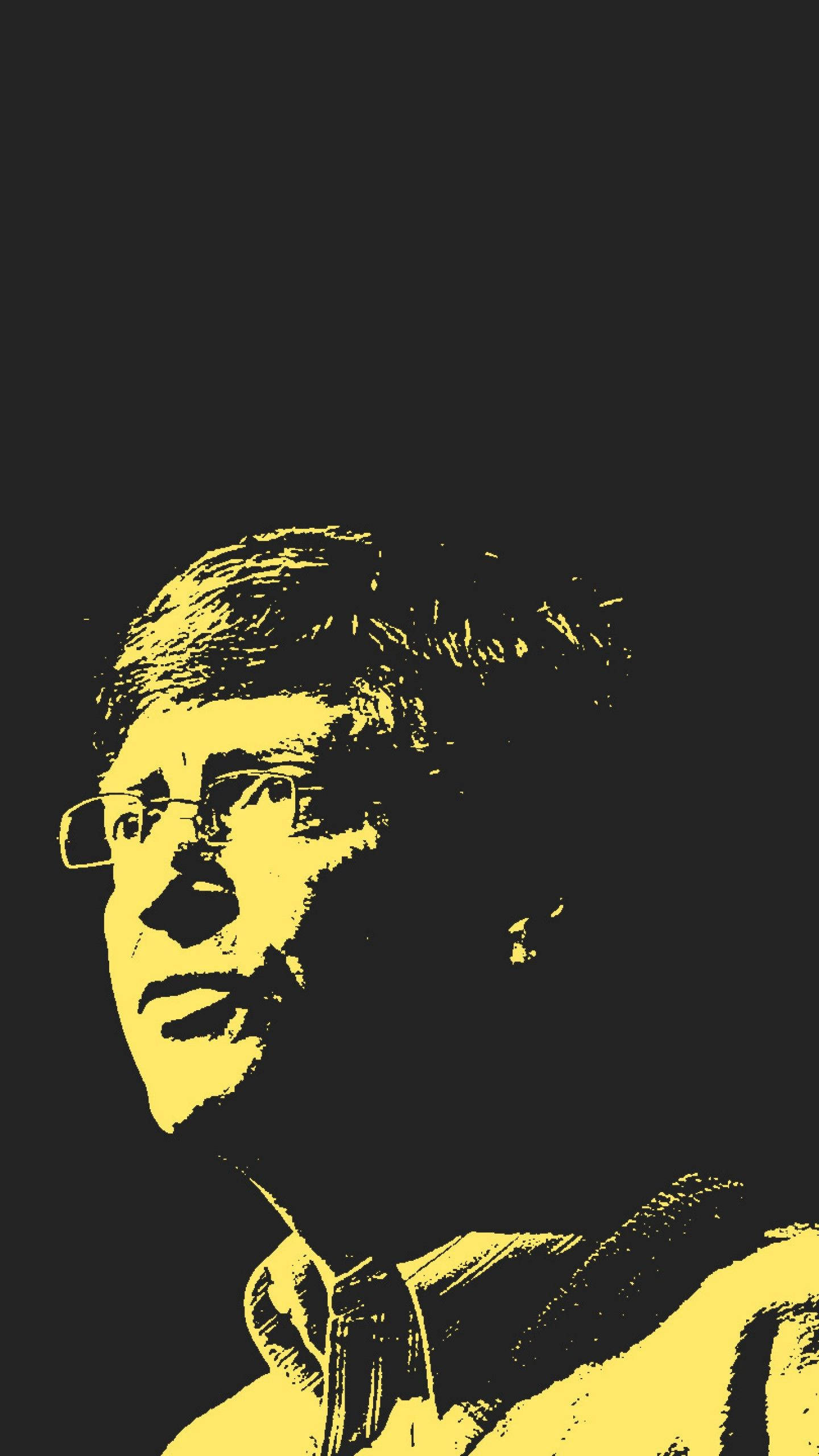 Bill Gates, yellow, glasses, 2K Phone Wallpaper