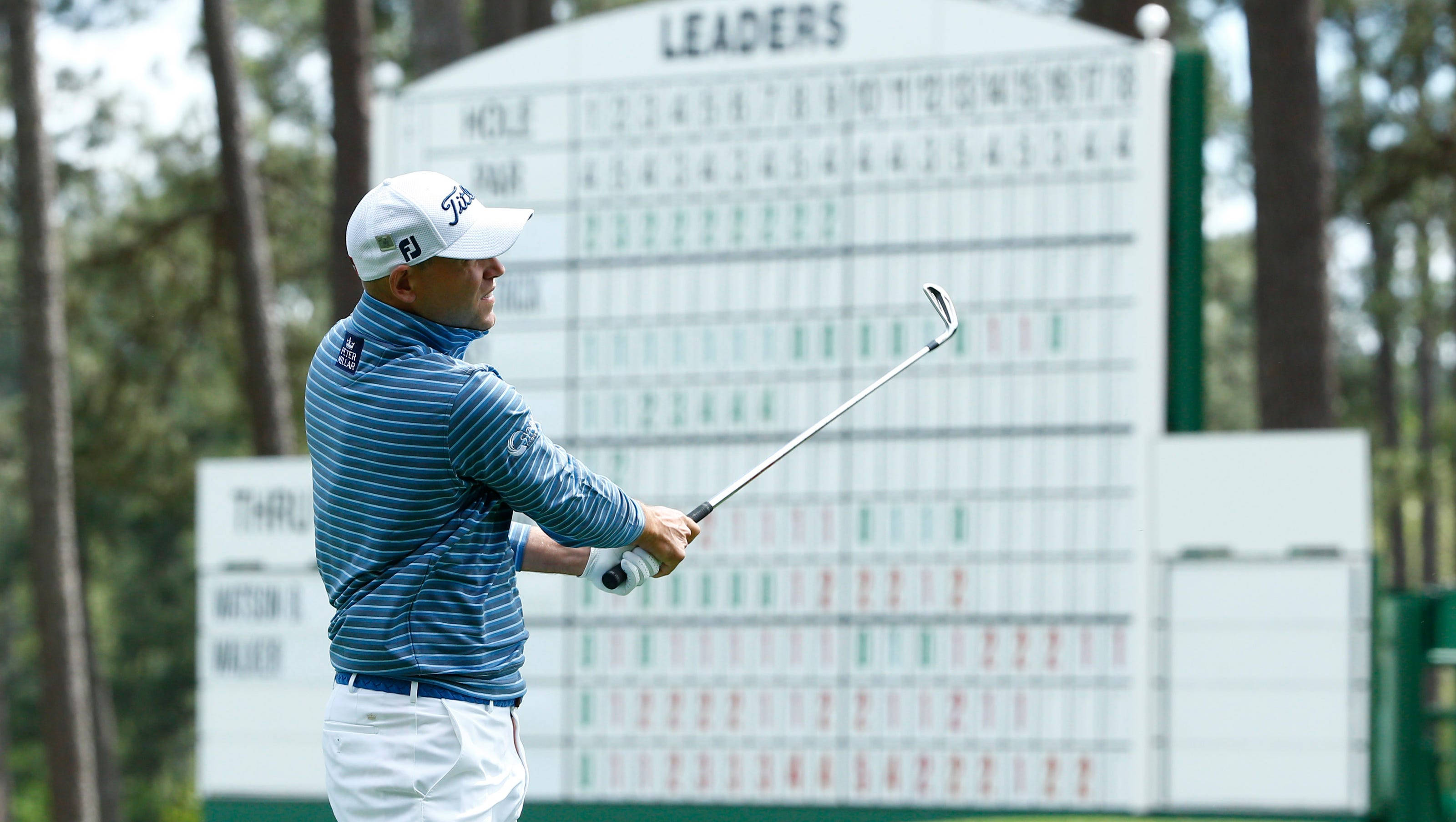 Bill Haas, blue striped shirt, leaderboard, 2K Desktop Wallpaper