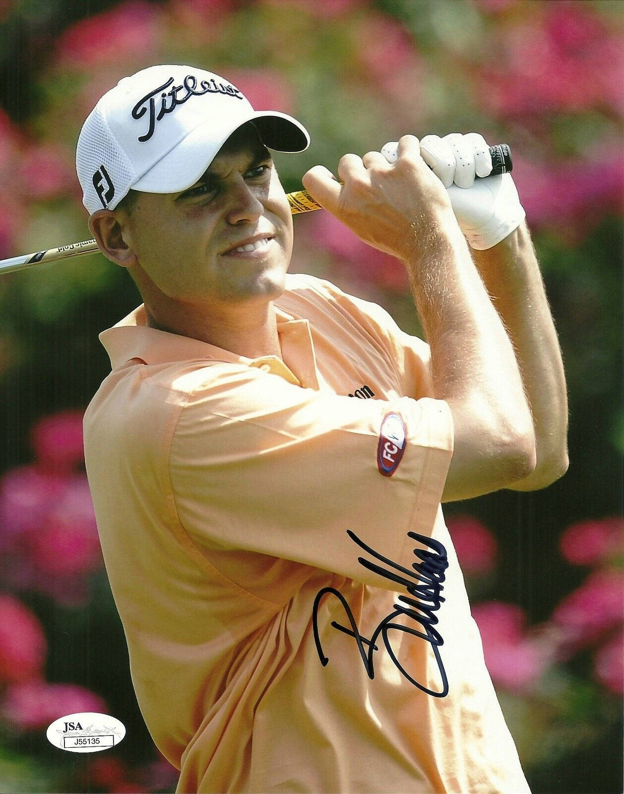 Bill Haas, peach shirt, white cap, HD Phone Wallpaper