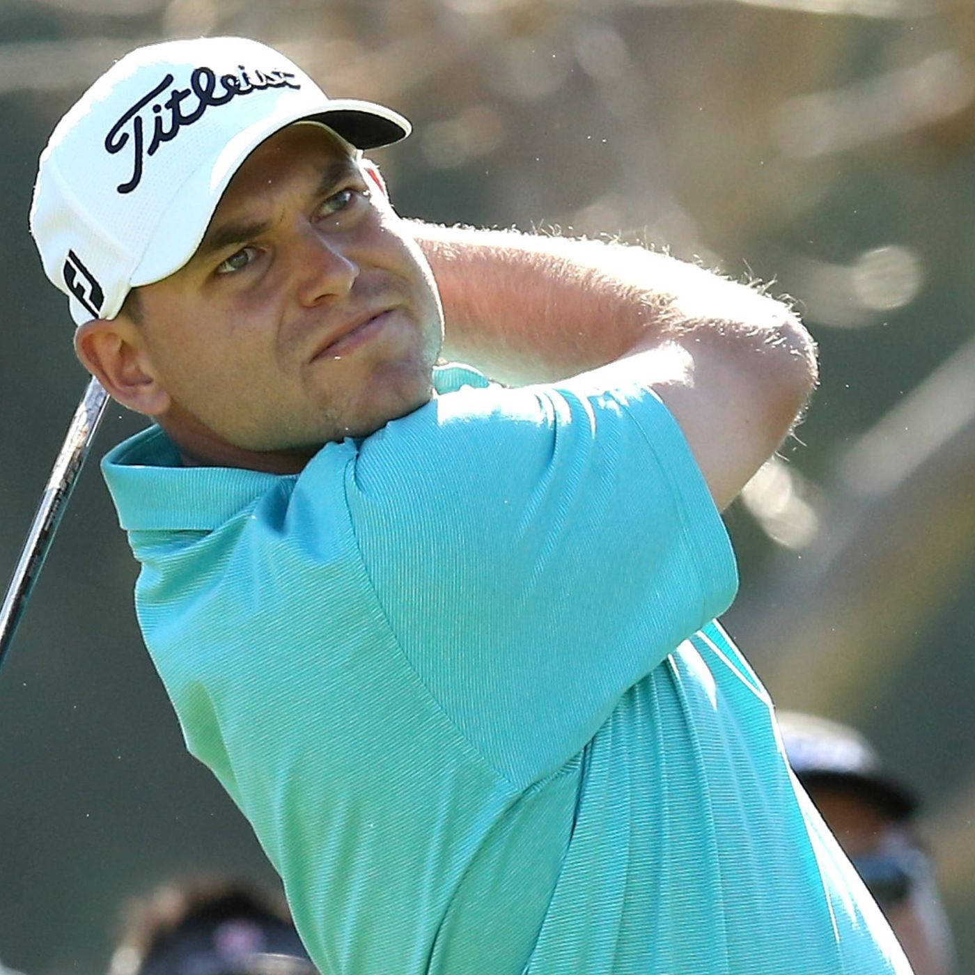 Bill Haas, turquoise shirt, white Titleist cap, HD Desktop Wallpaper