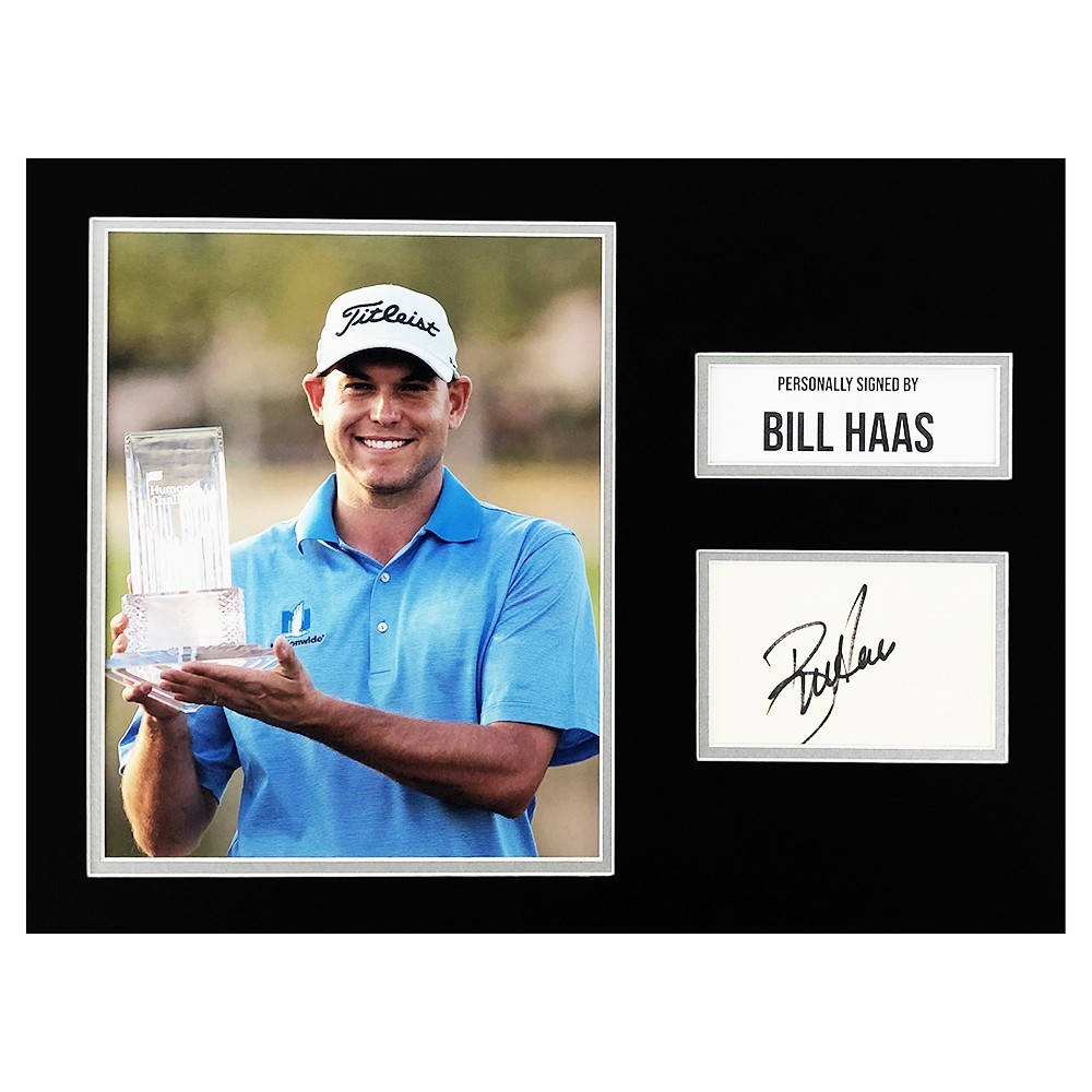 Bill Haas, crystal trophy, signed autograph plaque, SD Desktop Wallpaper