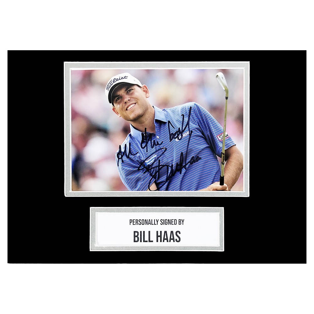 Bill Haas, blue striped shirt, white cap, SD Desktop Wallpaper