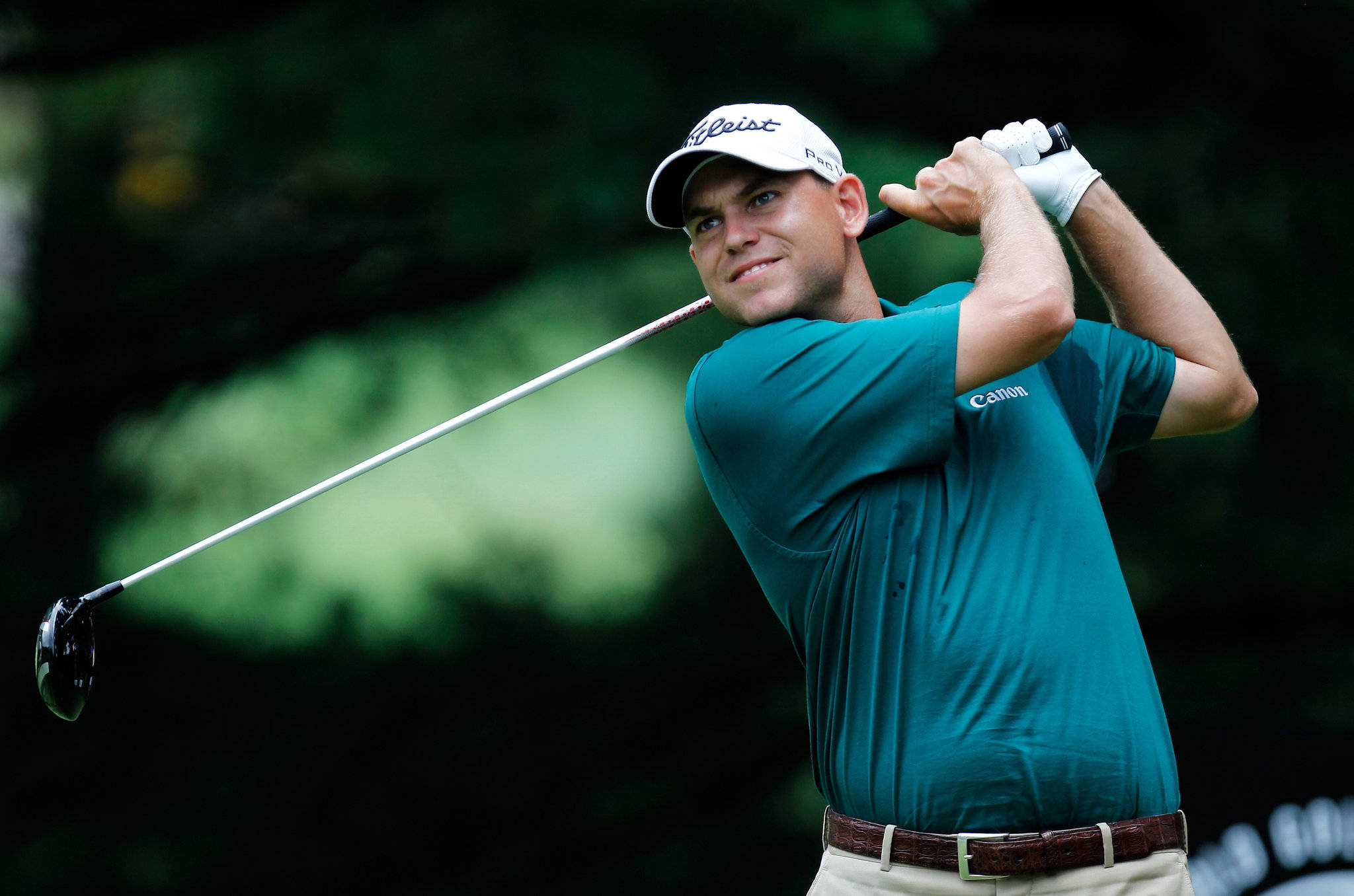 Bill Haas, perfect shot, mid-swing, Full HD Desktop Wallpaper