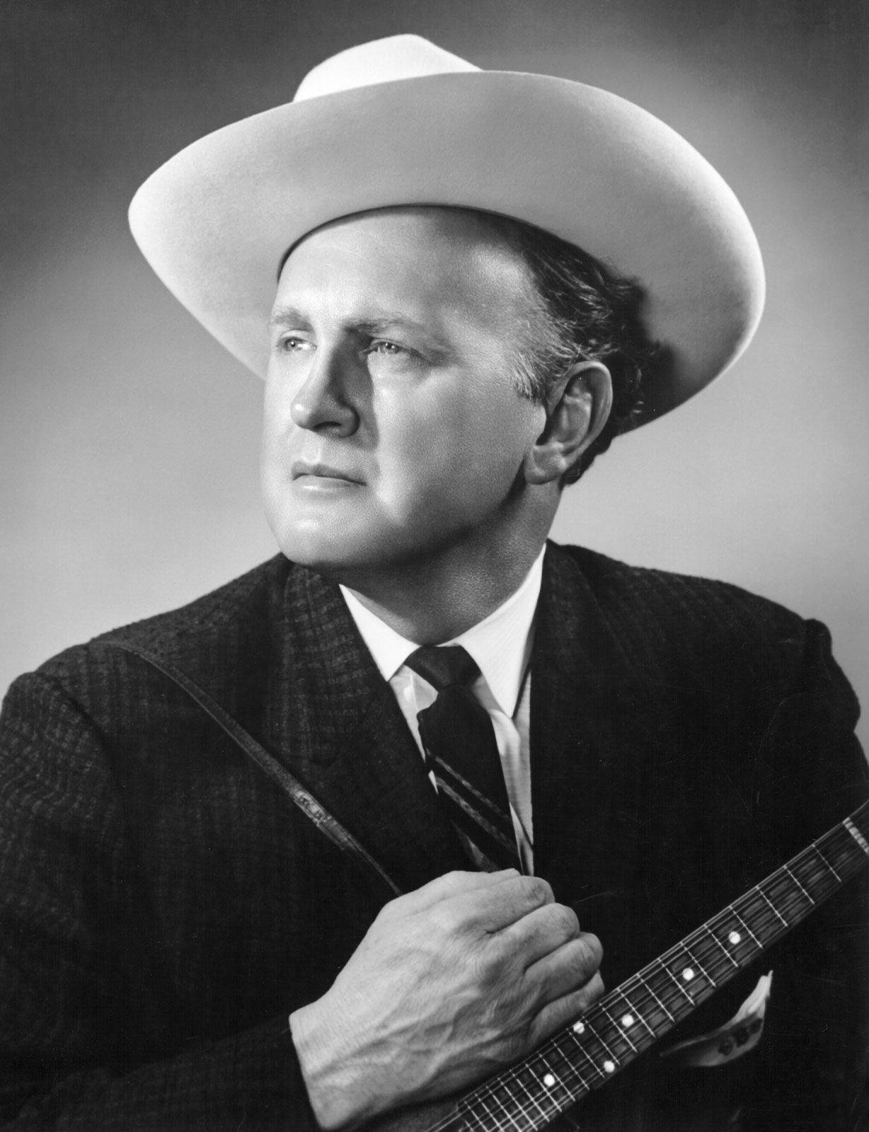 Bill Monroe, cowboy hat, guitar, HD Phone Wallpaper