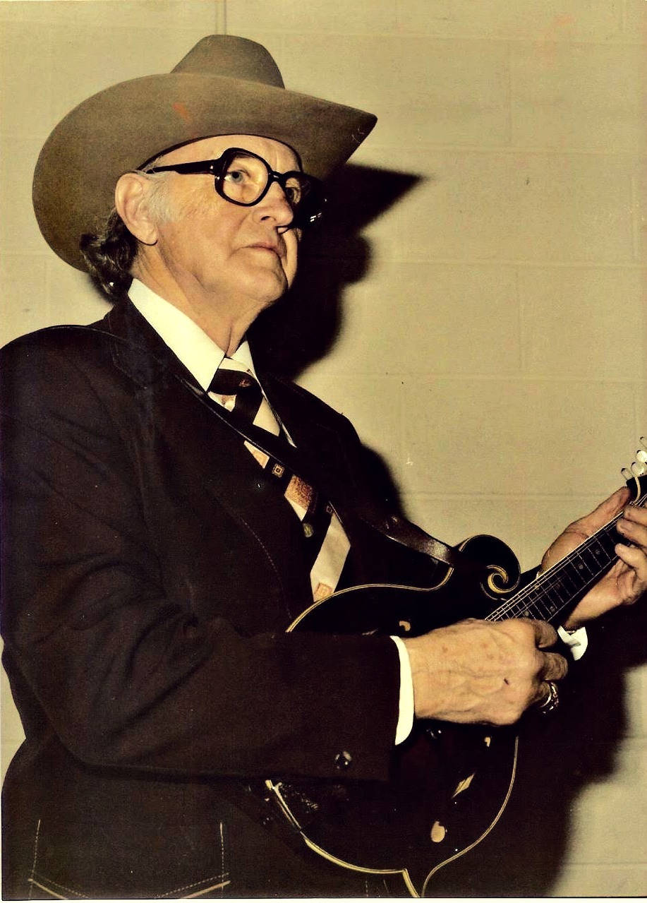Bill Monroe, mandolin, cowboy hat, SD Phone Wallpaper