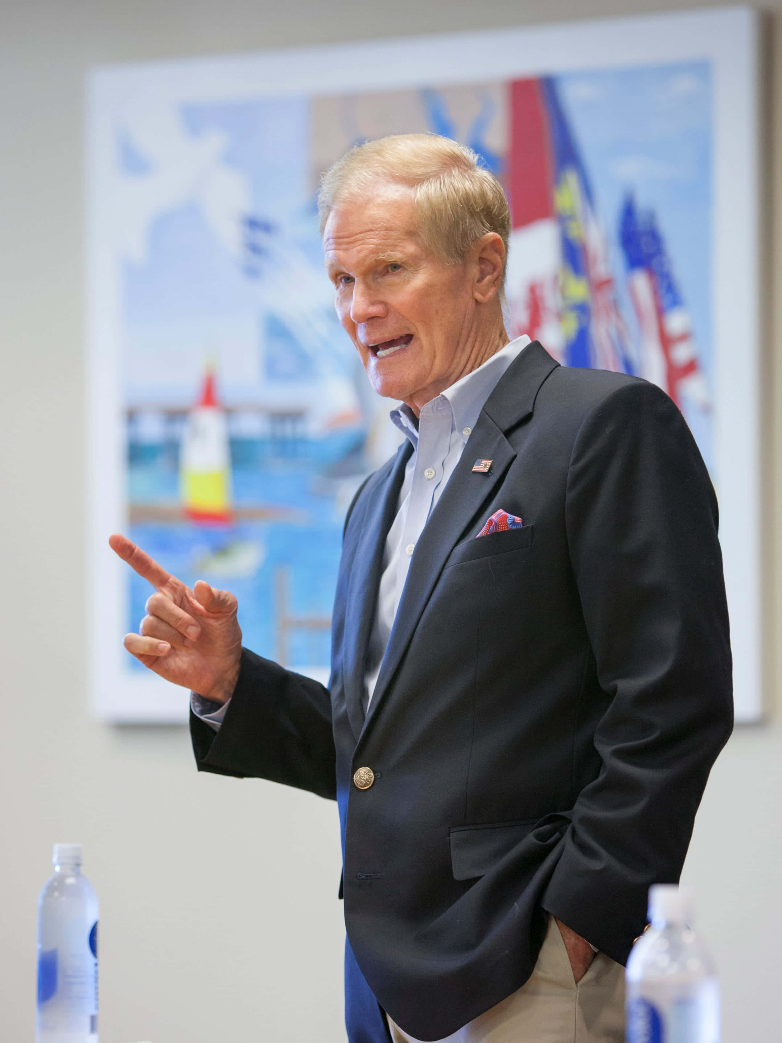 Bill Nelson, dark suit, nautical painting, 2K Phone Wallpaper