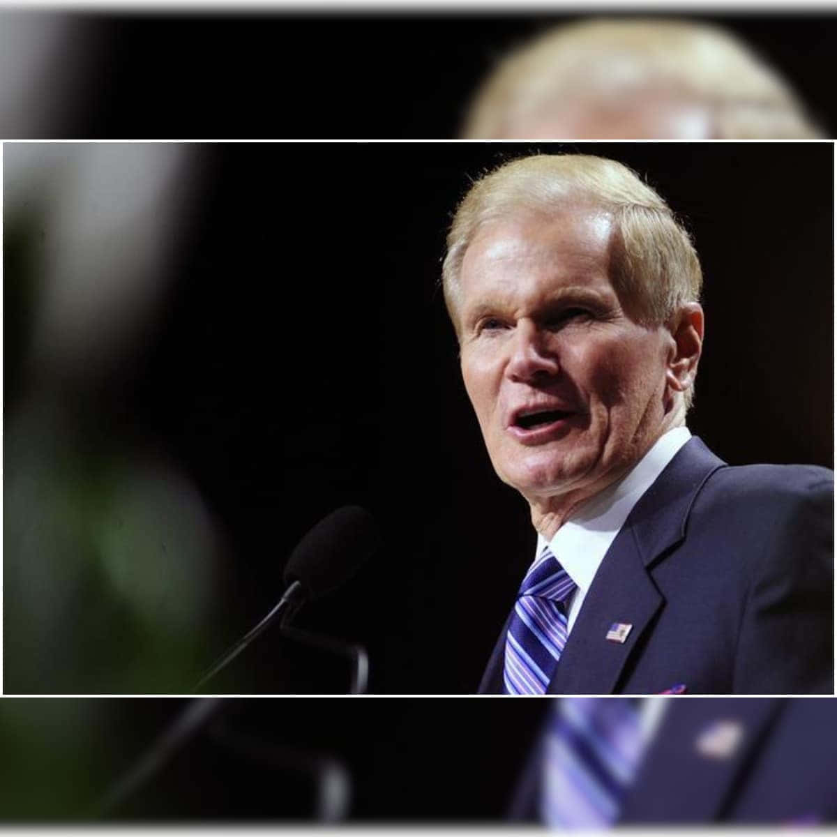 Bill Nelson, dark blue suit, striped tie, SD Desktop Wallpaper