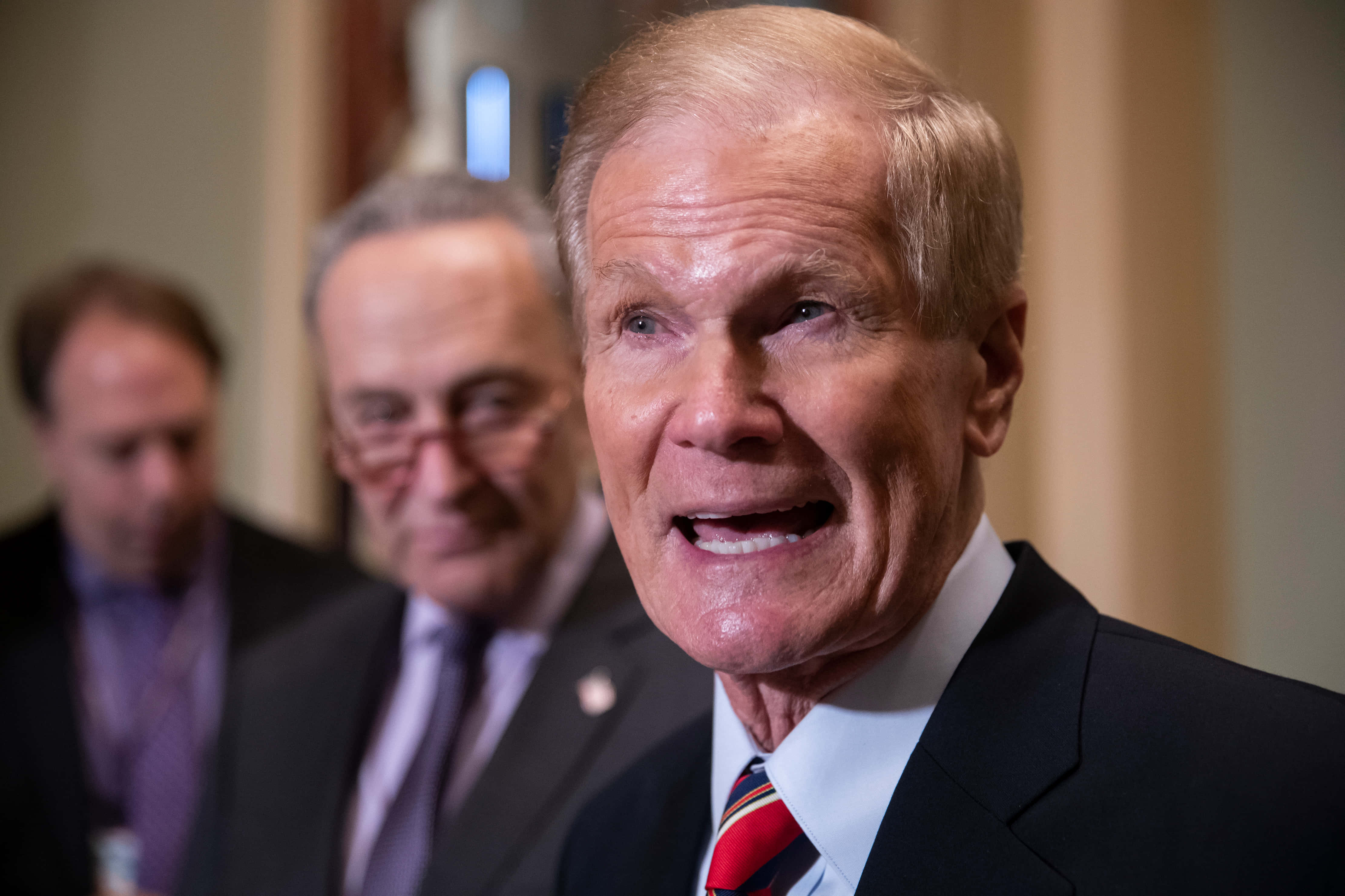 Bill Nelson, suit and tie, close-up, 4K Desktop Wallpaper