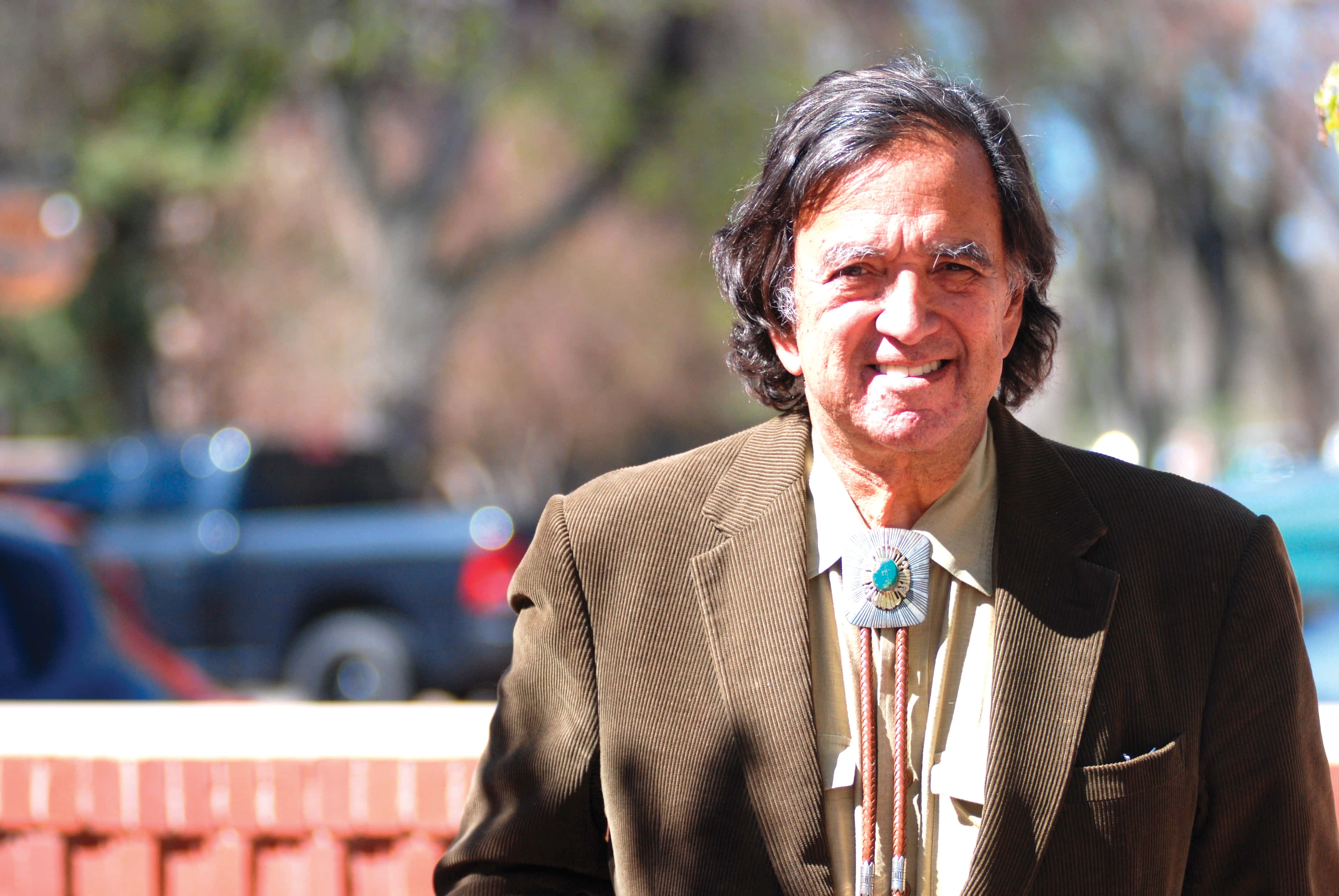 Bill Richardson, brown corduroy jacket, turquoise bolo tie, 4K Desktop Wallpaper