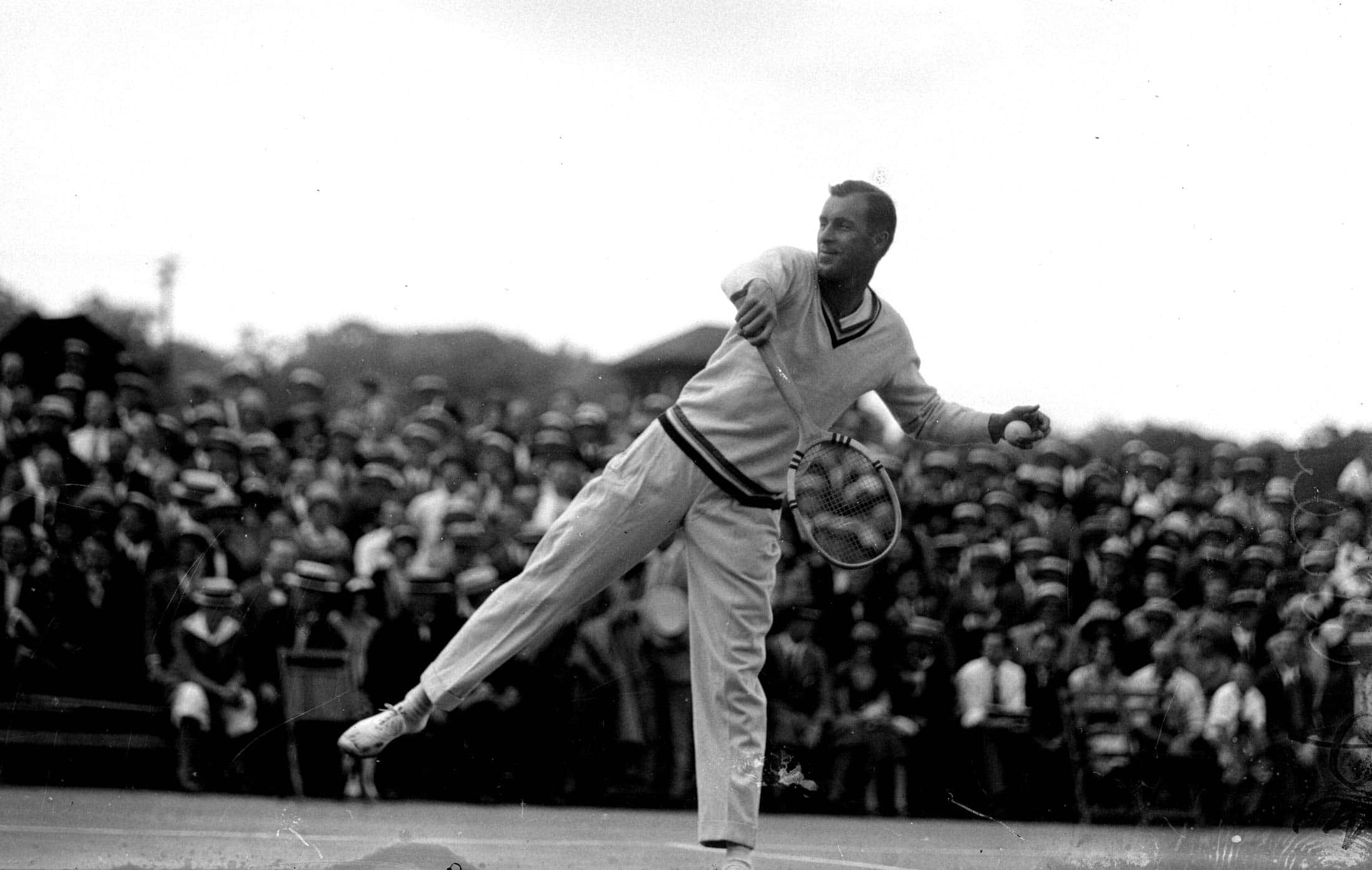 Bill Tilden, tennis player, grass court, Full HD Desktop Wallpaper