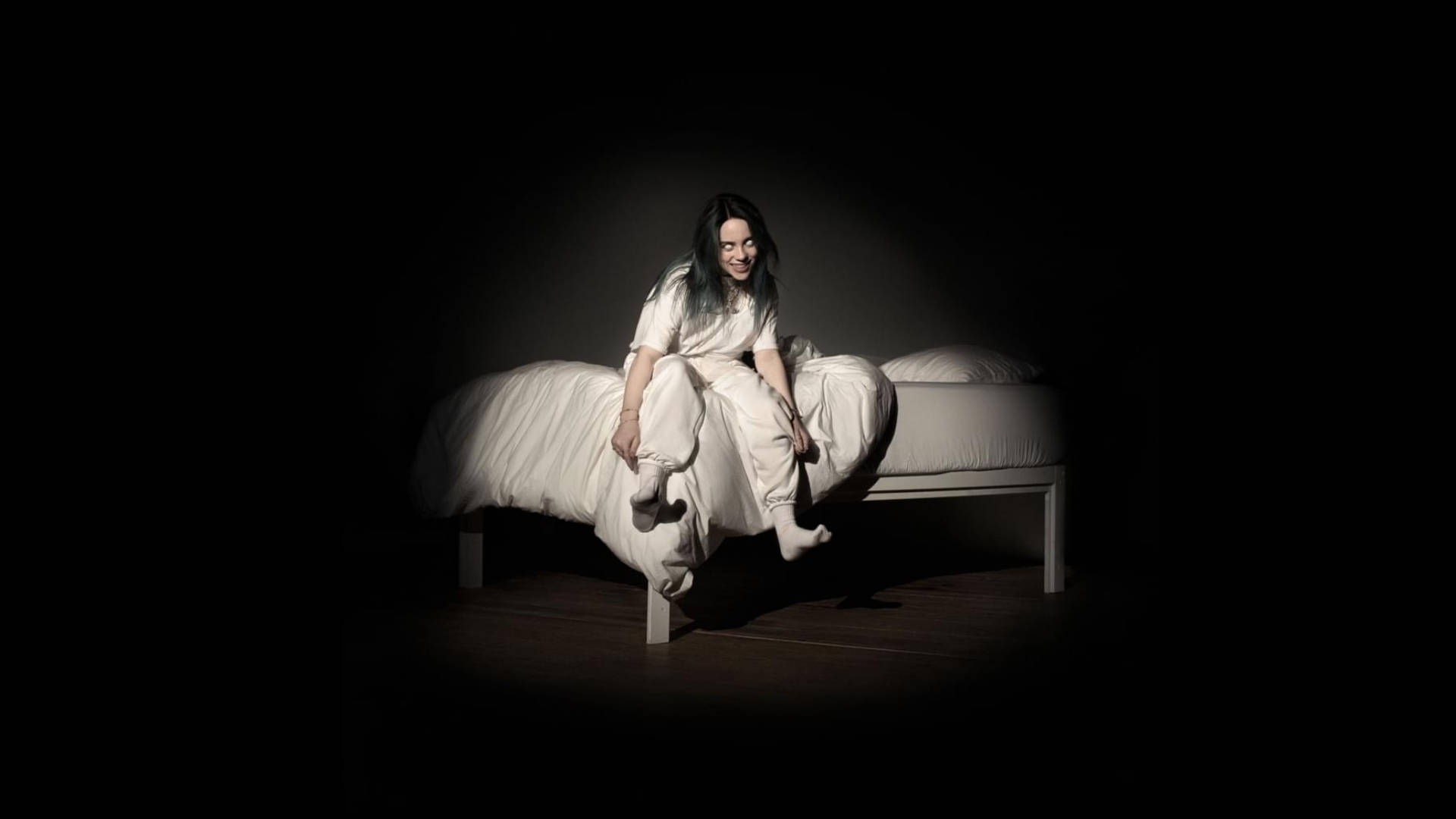 Billie Eilish, album cover, white, Full HD Desktop Wallpaper