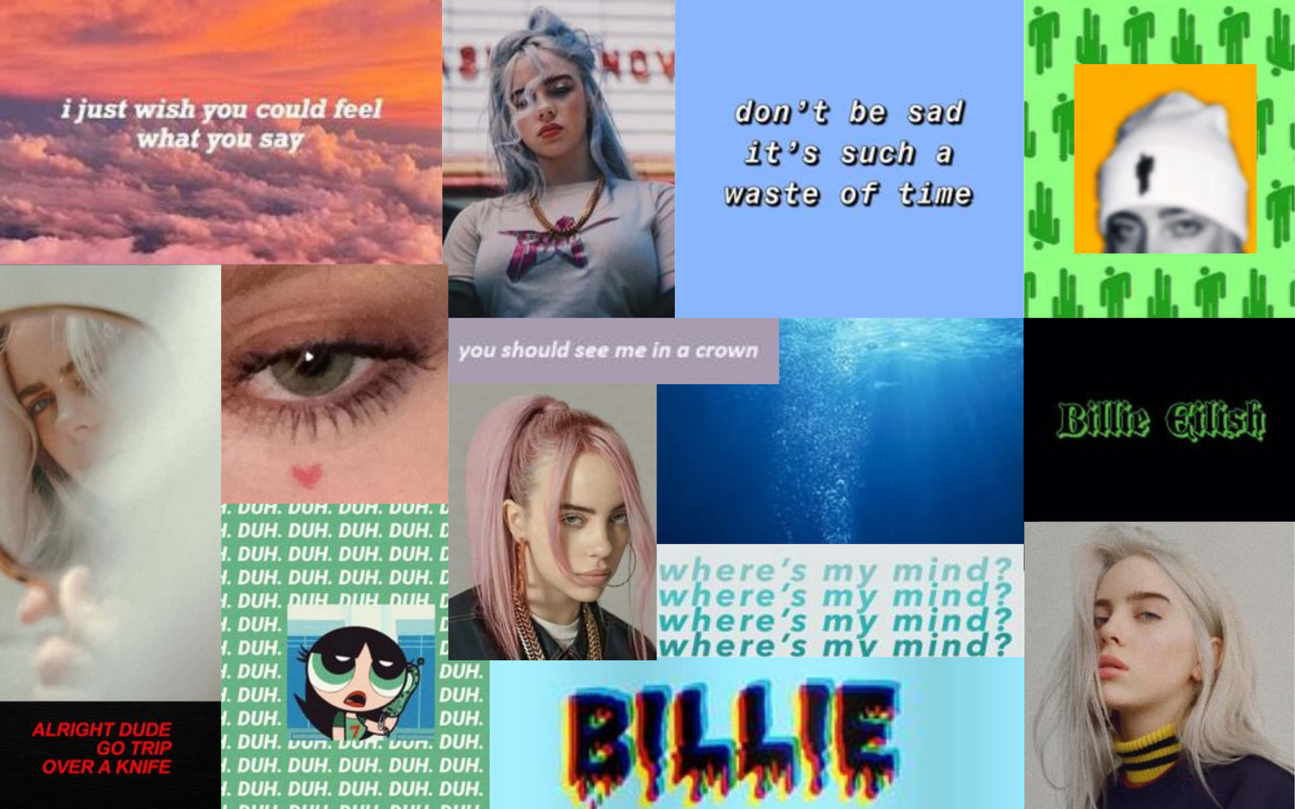 Billie Eilish, music visuals, portraits, 2K Desktop Wallpaper