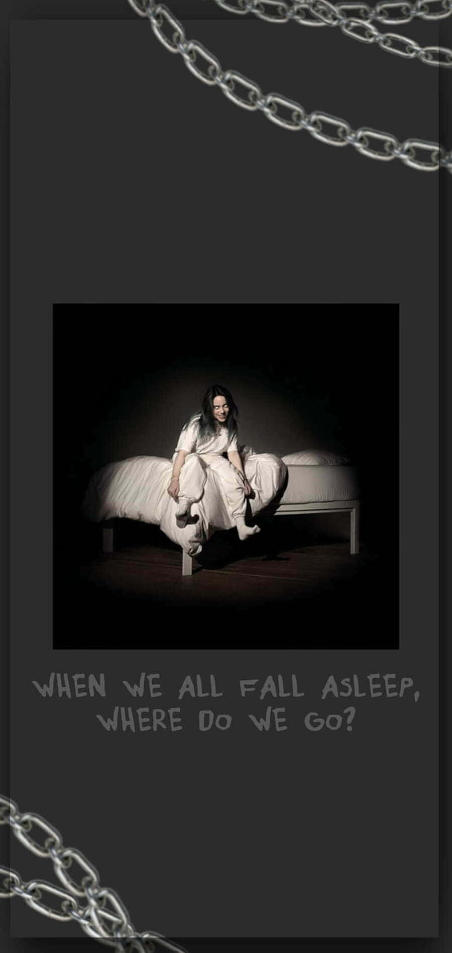 Billie Eilish, sadon bed, white, HD Phone Wallpaper