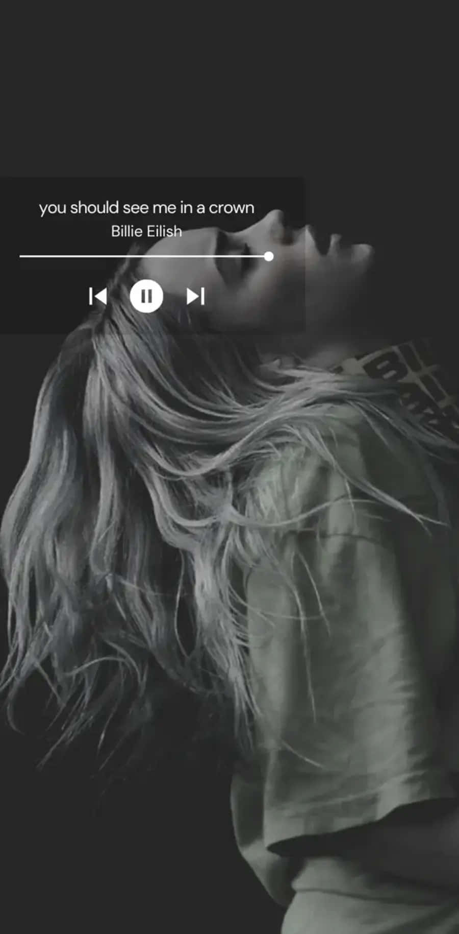 Billie Eilish, you should see me in a crown, music player interface, HD Phone Wallpaper