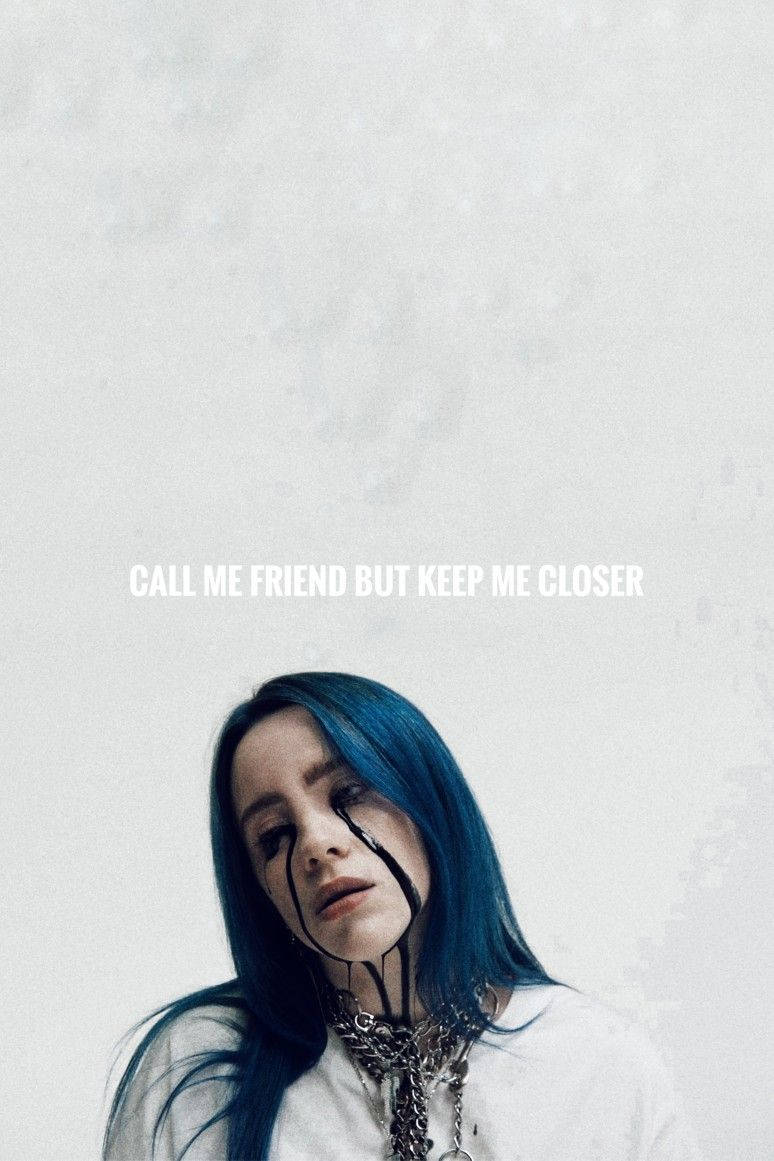 Billie Eilish, 2019, blue hair, SD Phone Wallpaper
