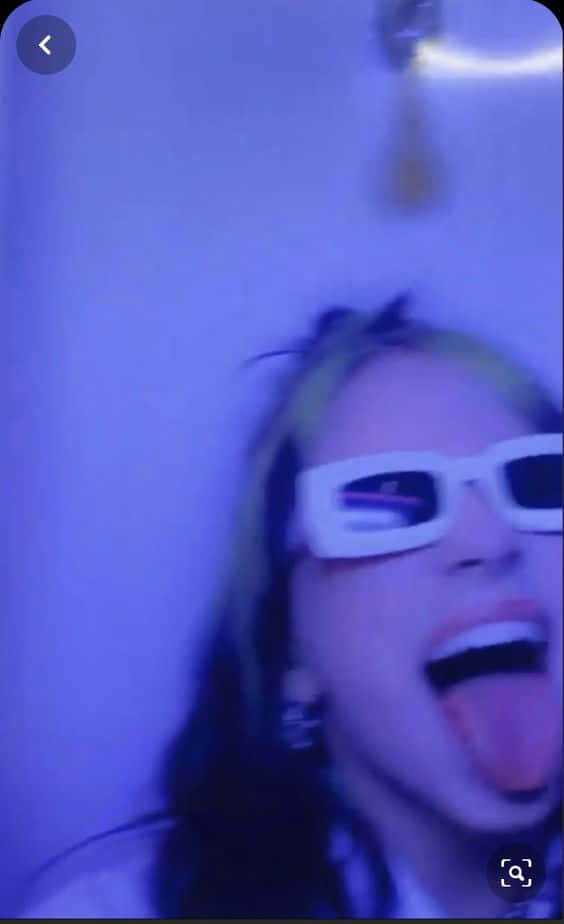 Billie Eilish, purple, blonde hair, SD Phone Wallpaper