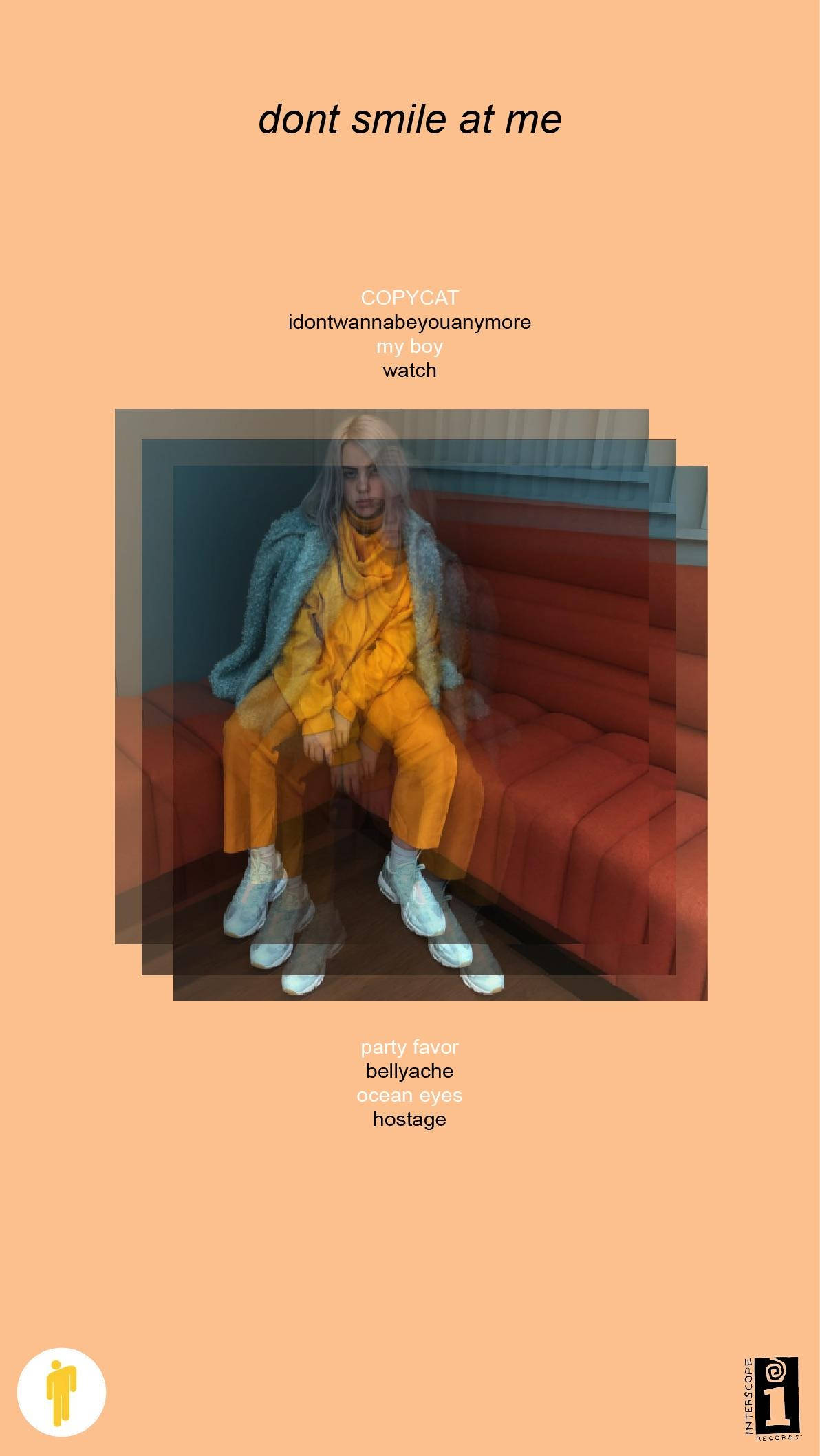 Billie Eilish, yellow outfit, blue jacket, Full HD Phone Wallpaper