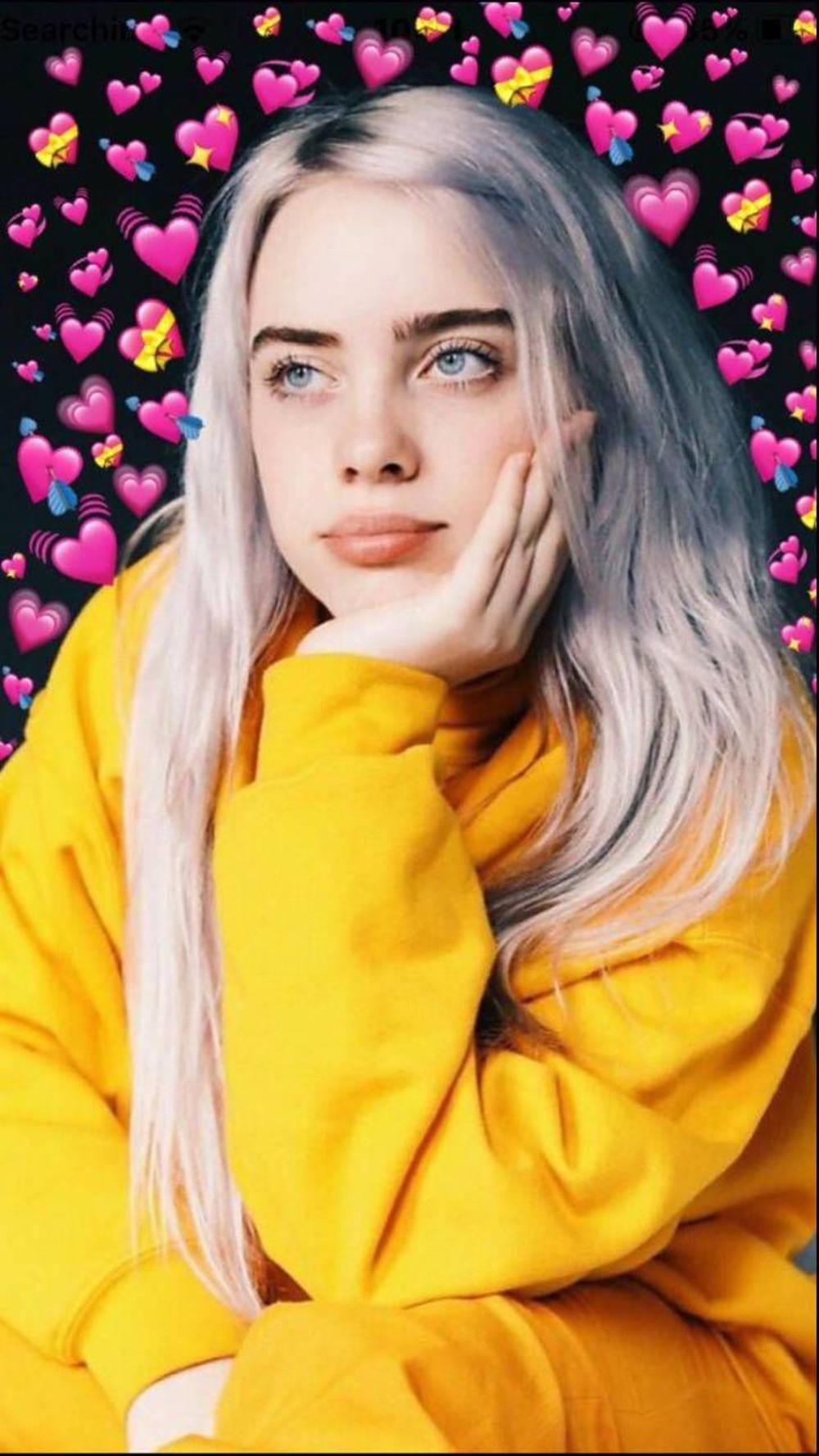 Billie Eilish, silver hair, blue eyes, HD Phone Wallpaper