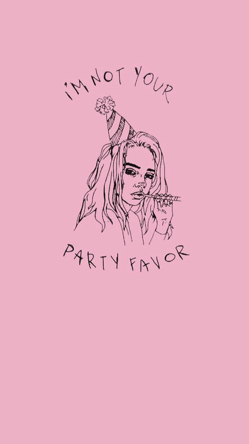Billie Eilish, pink, party hat, HD Phone Wallpaper