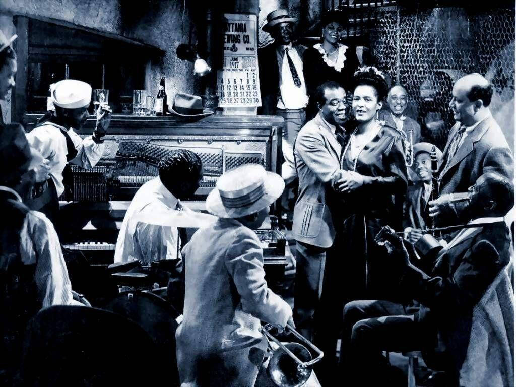 Billie Holiday, 1940s jazz club, musicians, SD Desktop Wallpaper