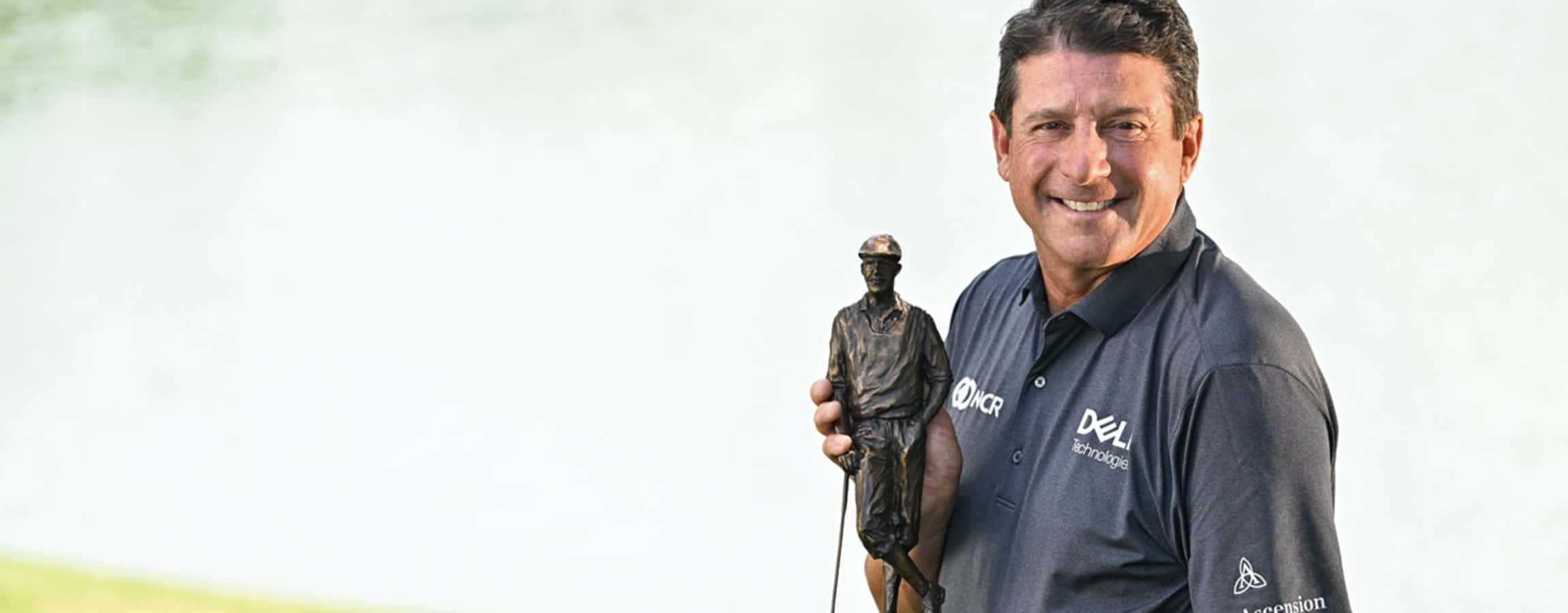 Billy Andrade, golf trophy, bronze statue, Full HD Desktop Wallpaper