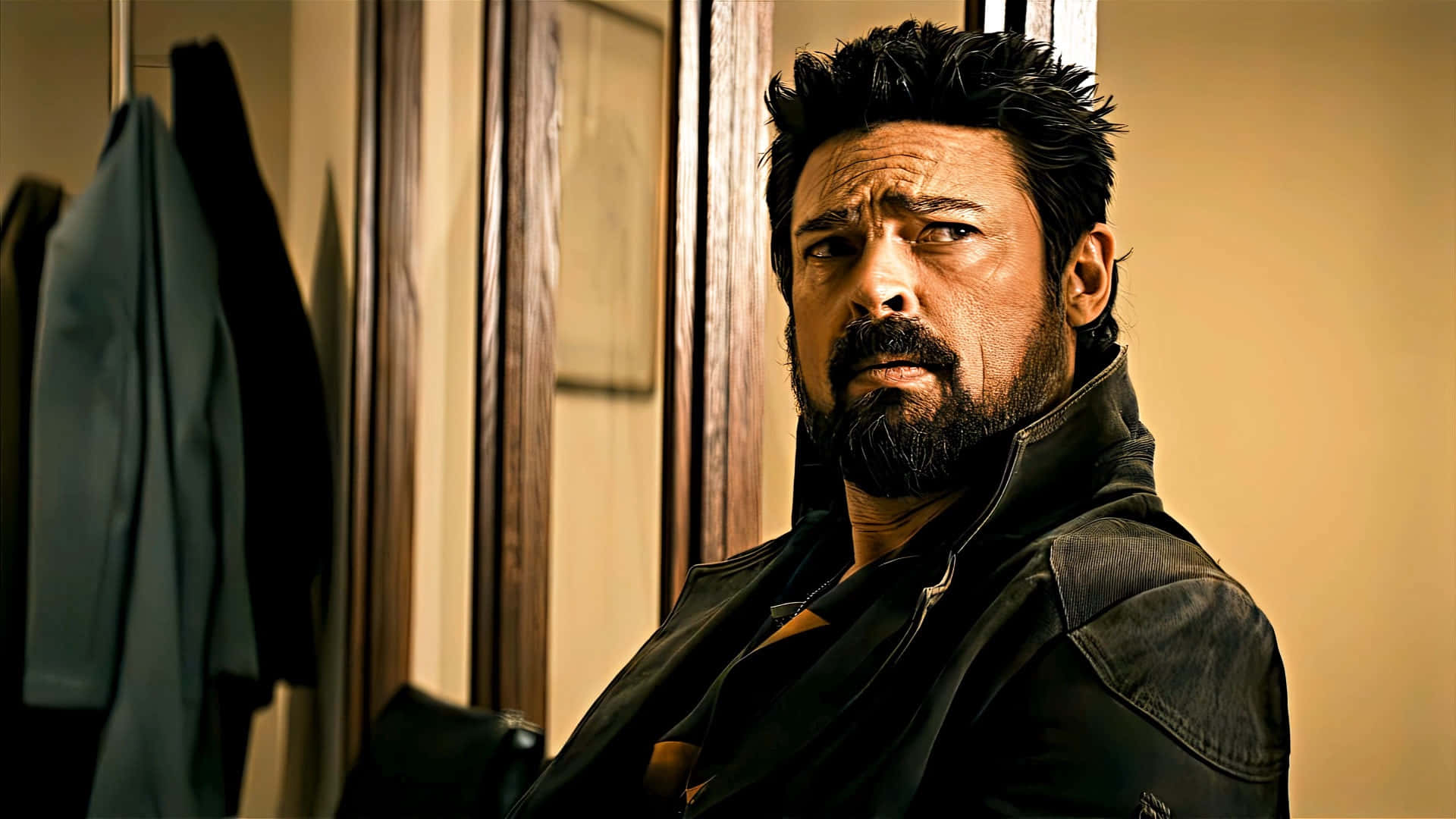 Billy Butcher, dark beard, intense gaze, Full HD Desktop Wallpaper