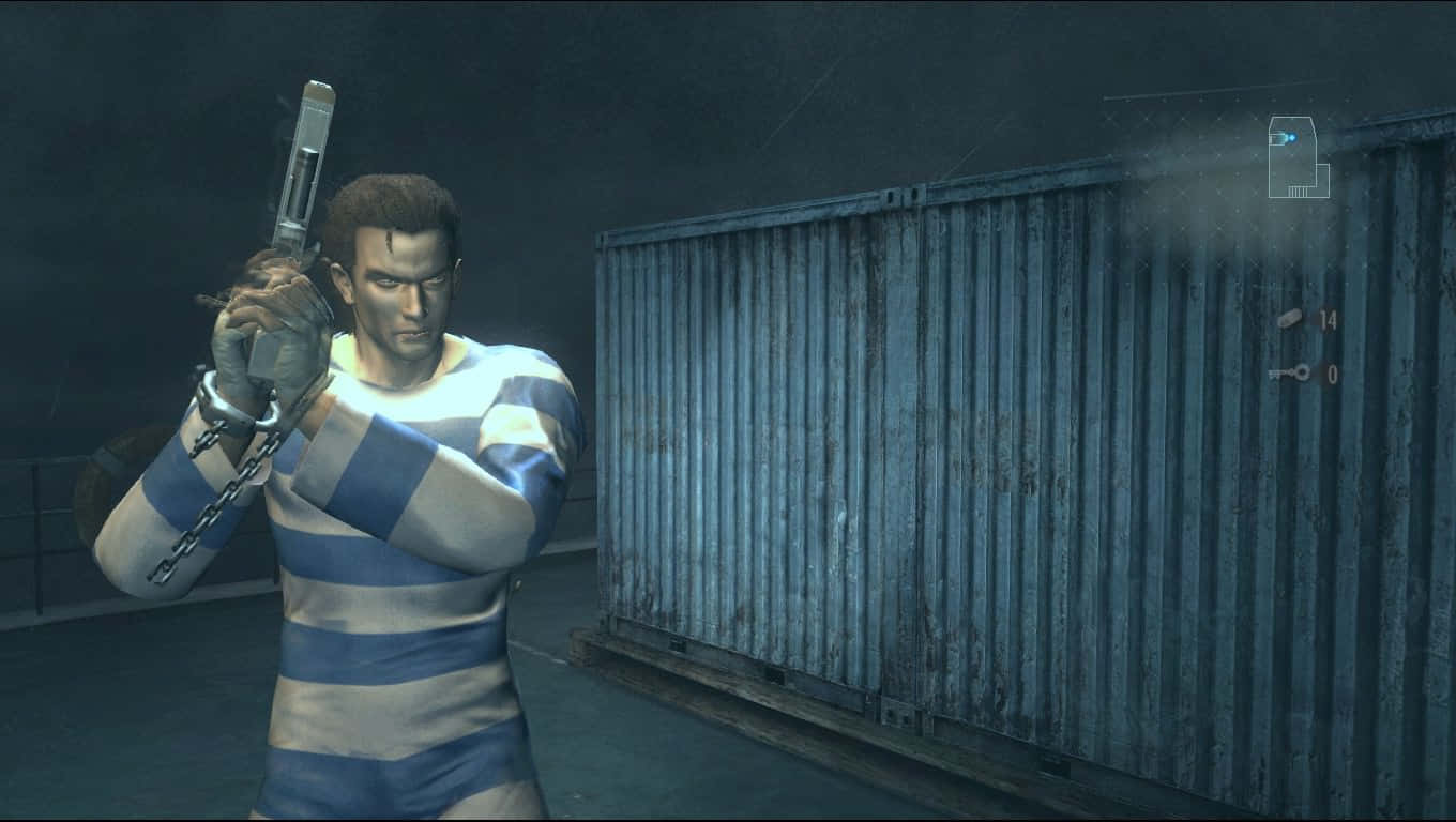 Billy Coen, handgun, blue and white striped uniform, HD Desktop Wallpaper