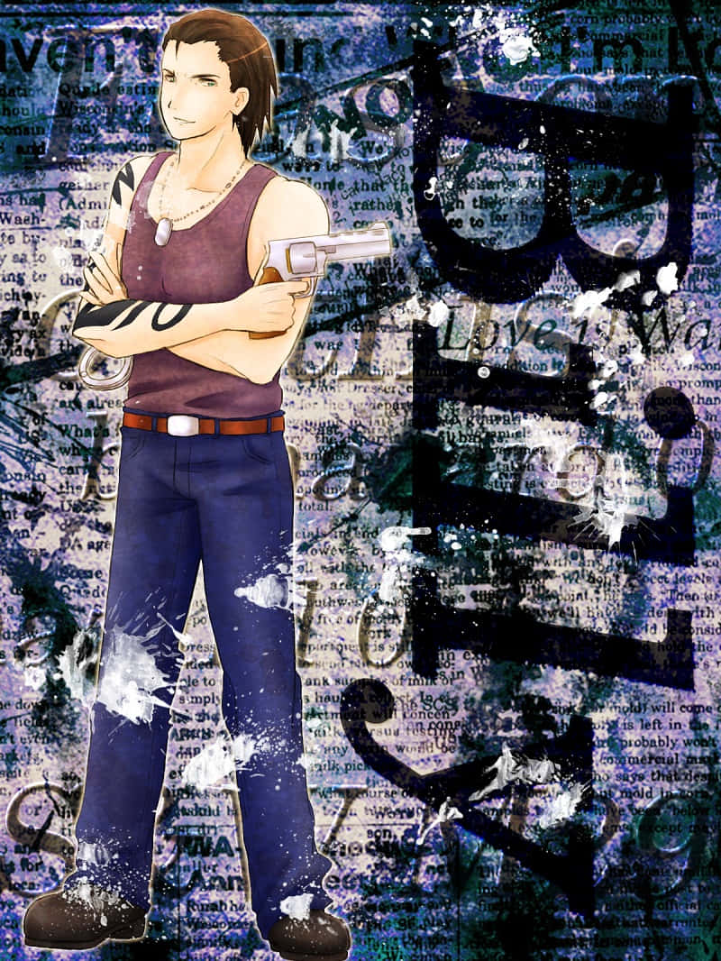 Billy Coen, purple tank top, blue pants, SD Phone Wallpaper