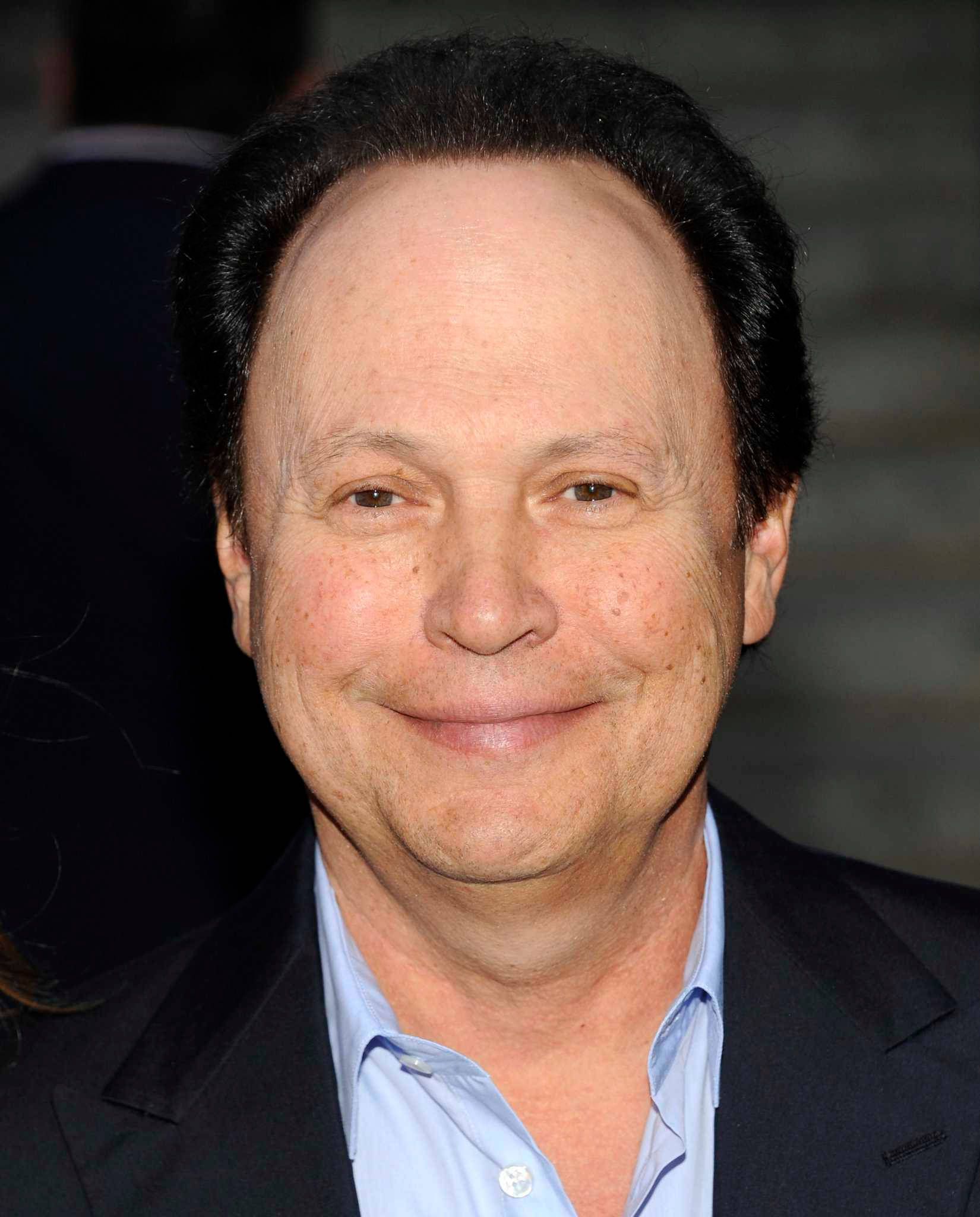 Billy Crystal, dark suit, light blue shirt, Full HD Phone Wallpaper