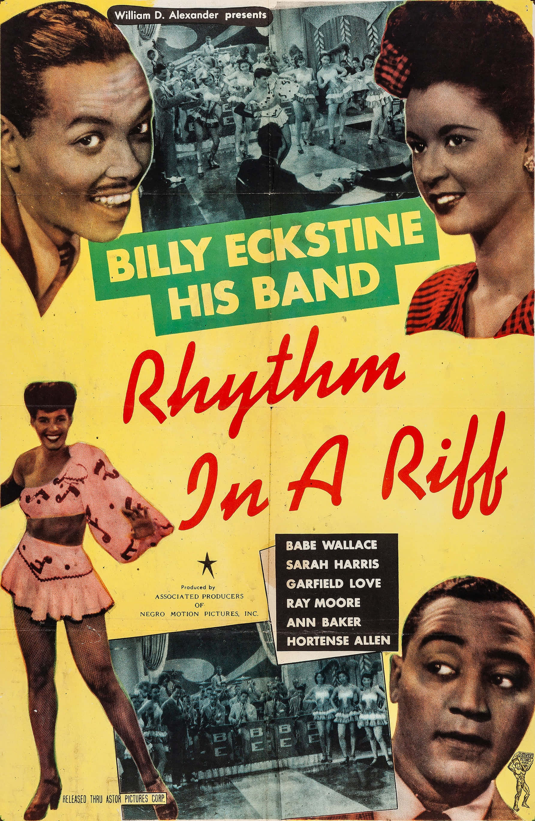 Billy Eckstine, Rhythm In A Riff, 1940s jazz movie poster, 2K Phone Wallpaper