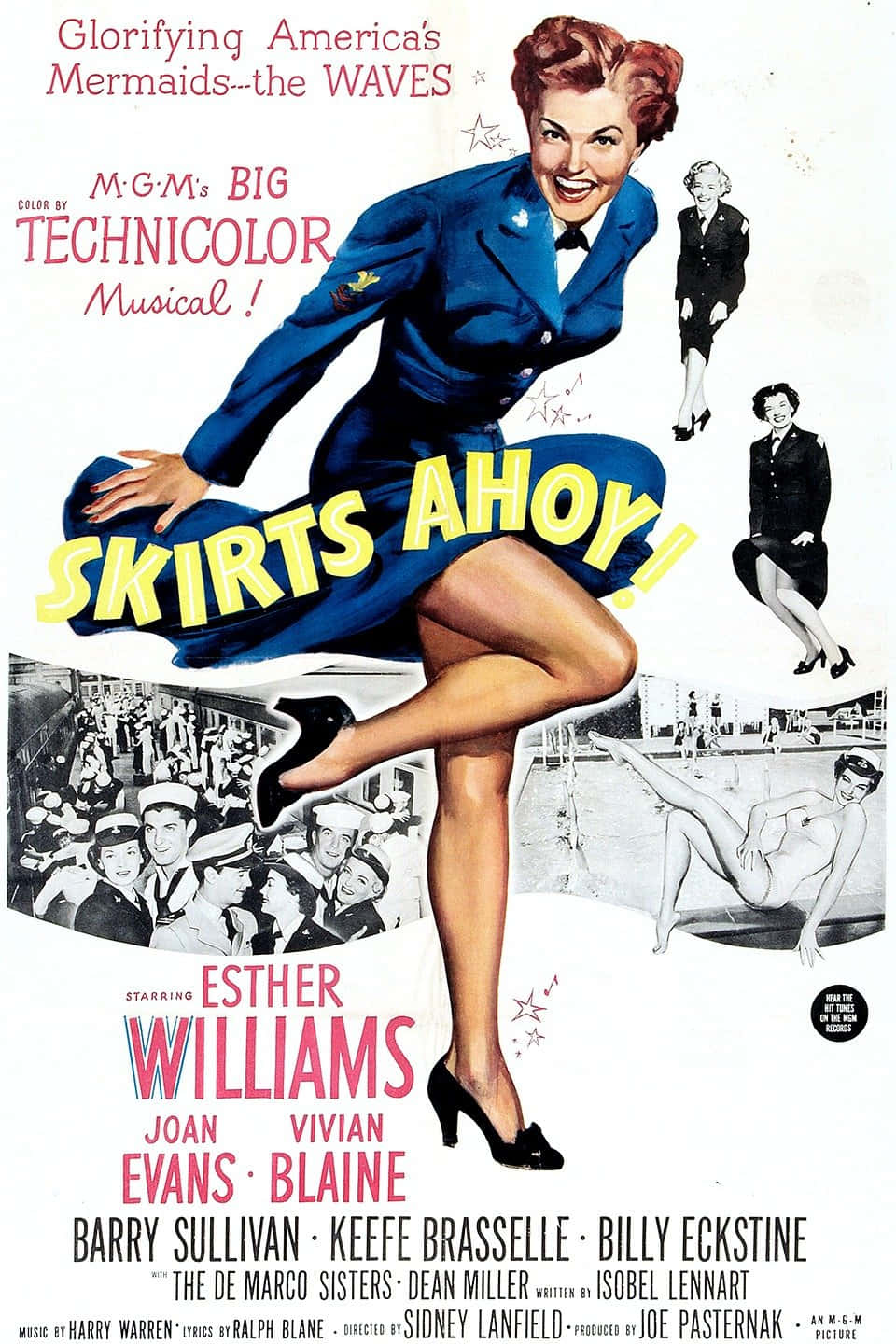 Billy Eckstine, Skirts Ahoy, 1940s movie poster, HD Phone Wallpaper