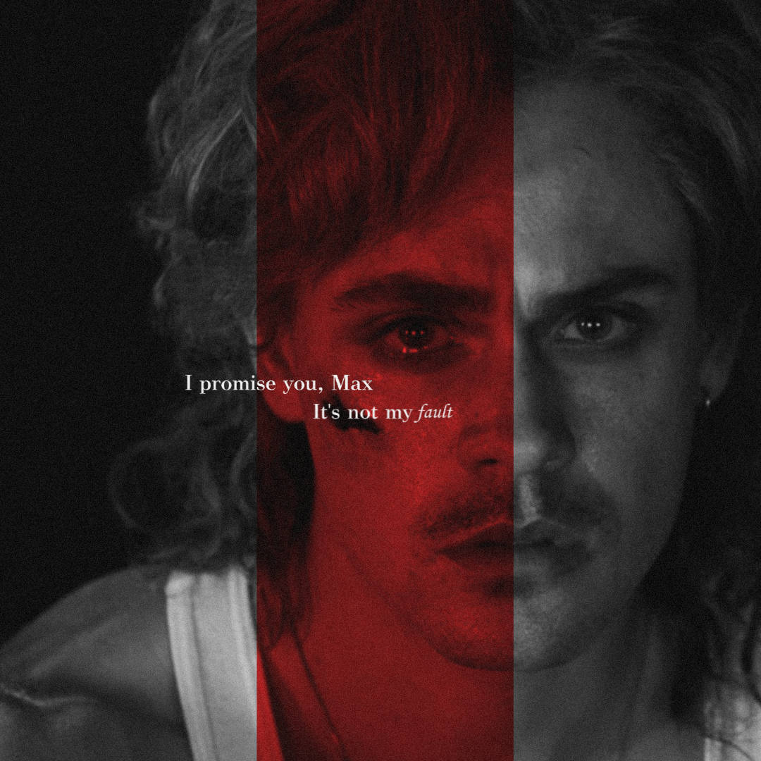 Billy Hargrove, teary eyes, black and white flanks, SD Desktop Wallpaper