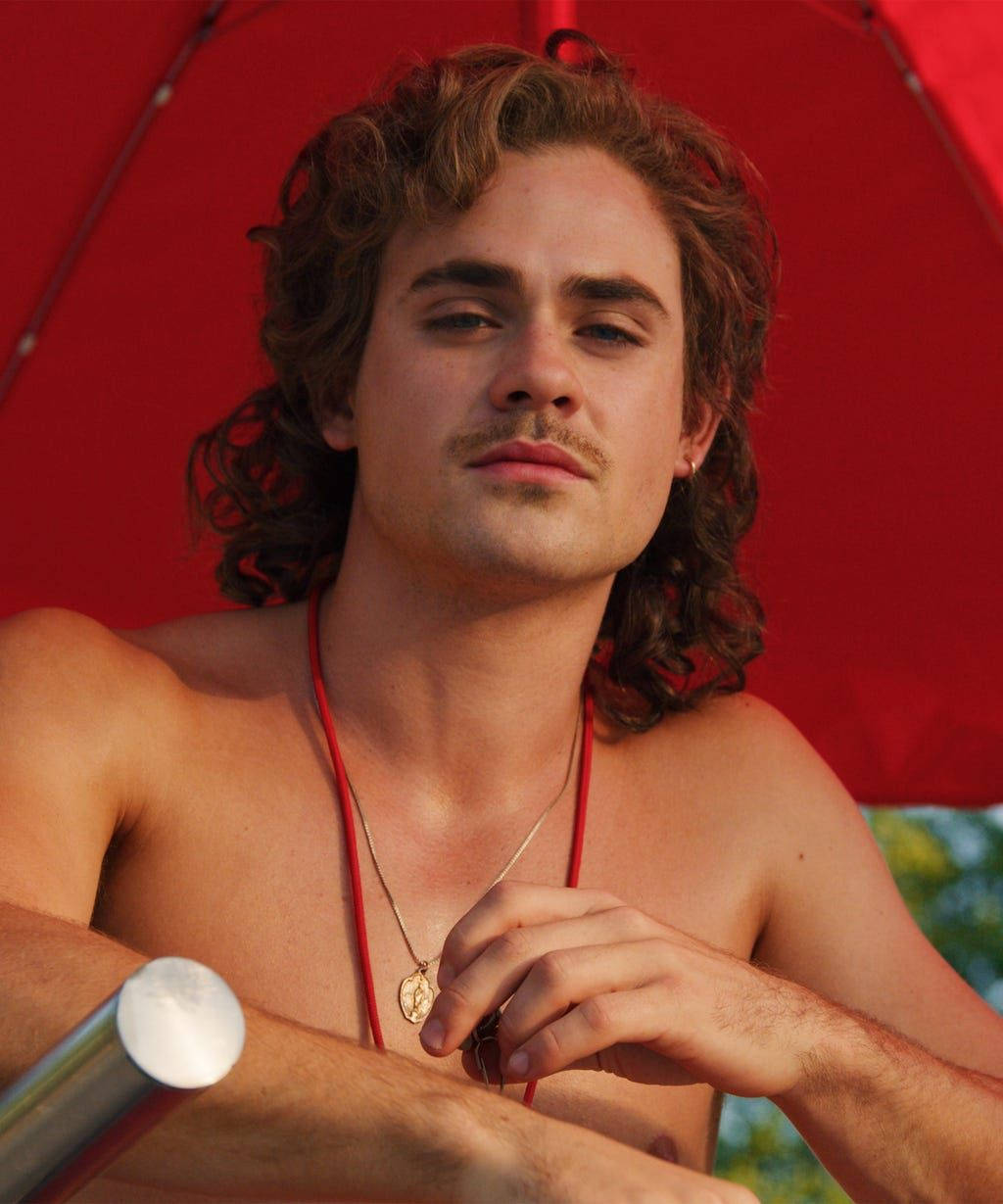 Billy Hargrove, curly hair, mustache, SD Phone Wallpaper