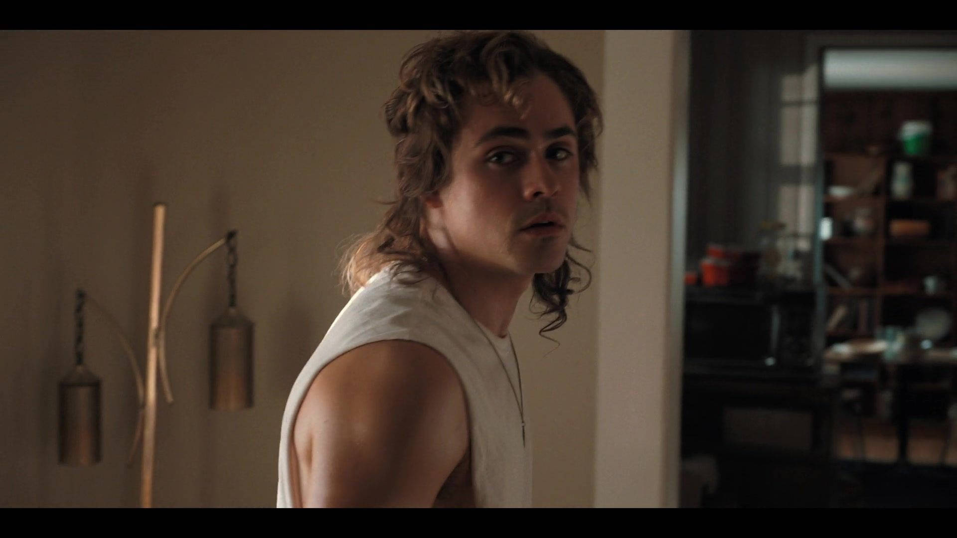 Billy Hargrove, white tank top, wavy brown hair, Full HD Desktop Wallpaper