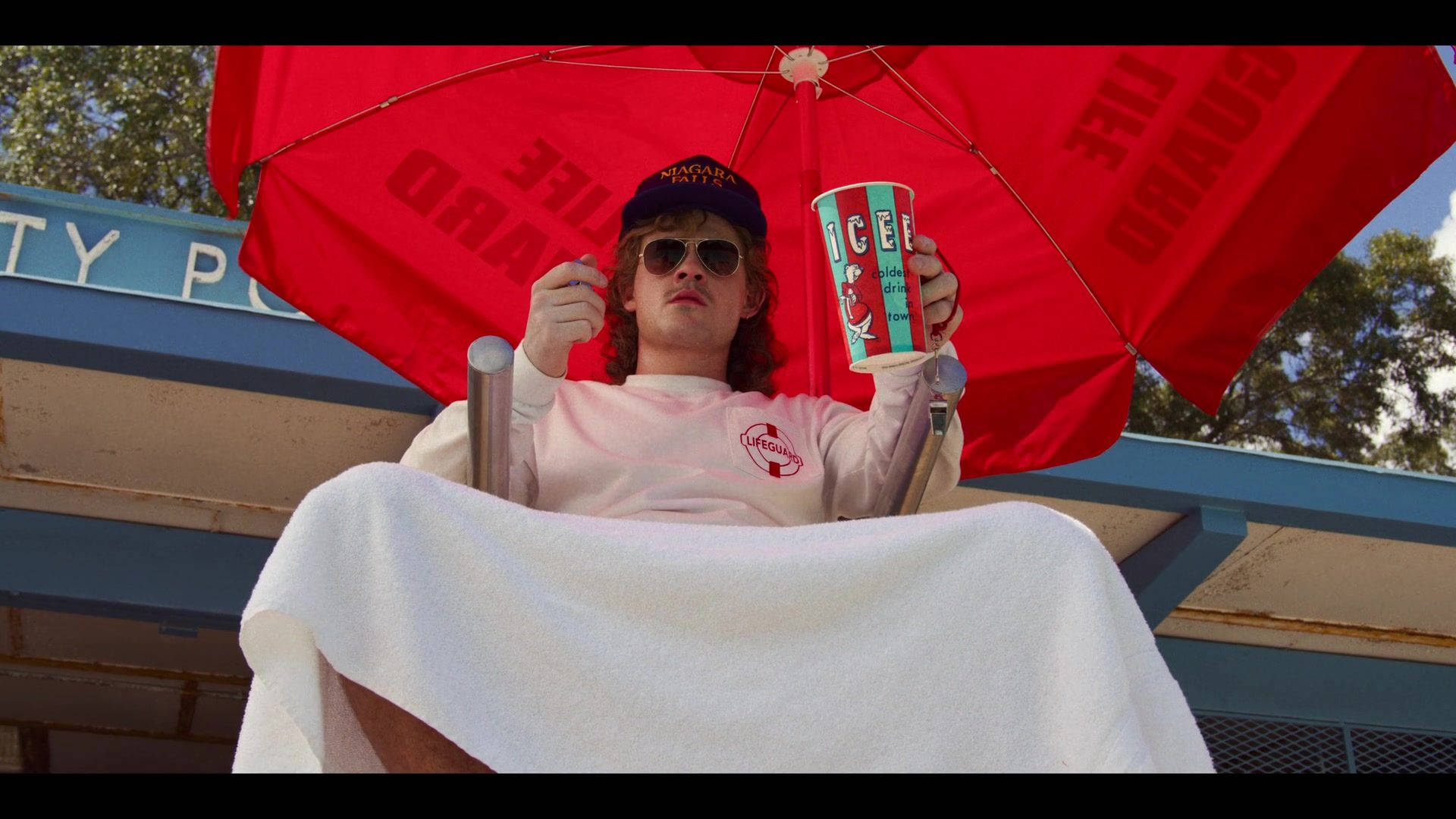 Billy Hargrove, pink shirt, sunglasses, Full HD Desktop Wallpaper