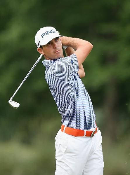 Billy Horschel, striped shirt, white cap, SD Phone Wallpaper