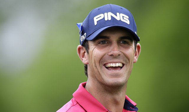 Billy Horschel, blue PING cap, pink polo shirt, SD Desktop Wallpaper
