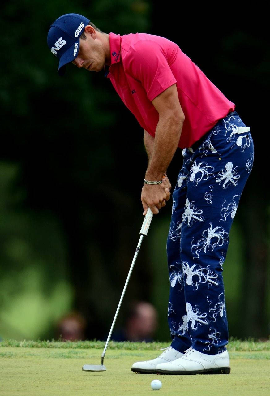 Billy Horschel, bright pink shirt, octopus-print pants, HD Phone Wallpaper