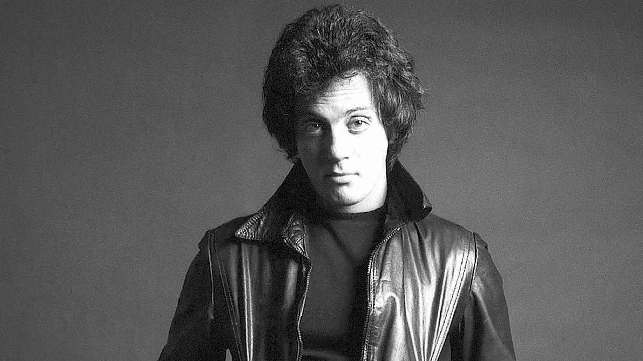 Leather Jacket Billy Joel, black and white portrait, curly hair, HD Desktop Wallpaper