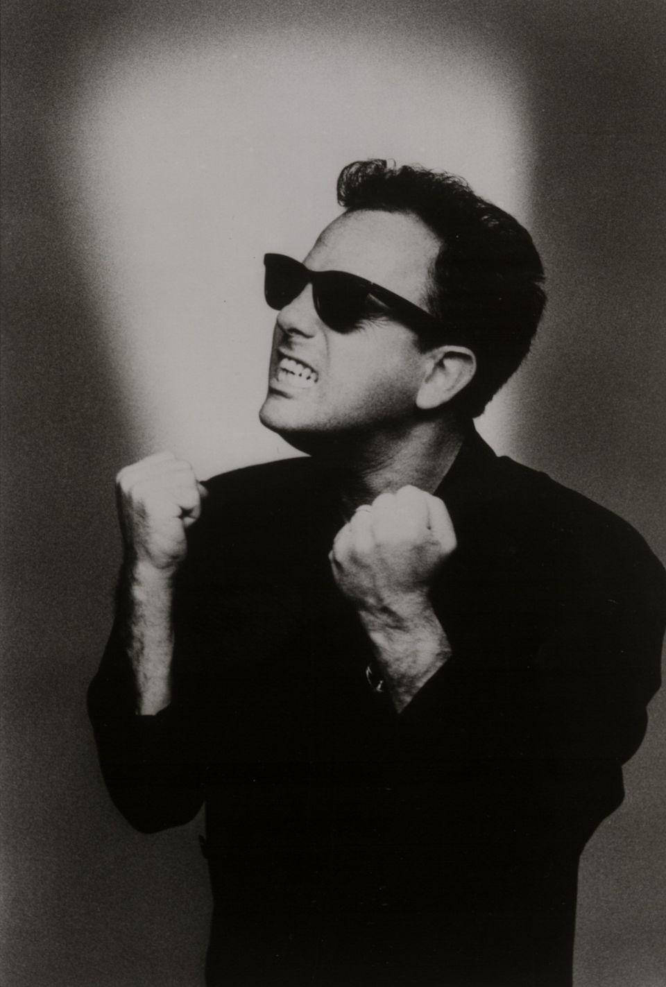 Billy Joel, sunglasses, black and white studio portrait, HD Phone Wallpaper