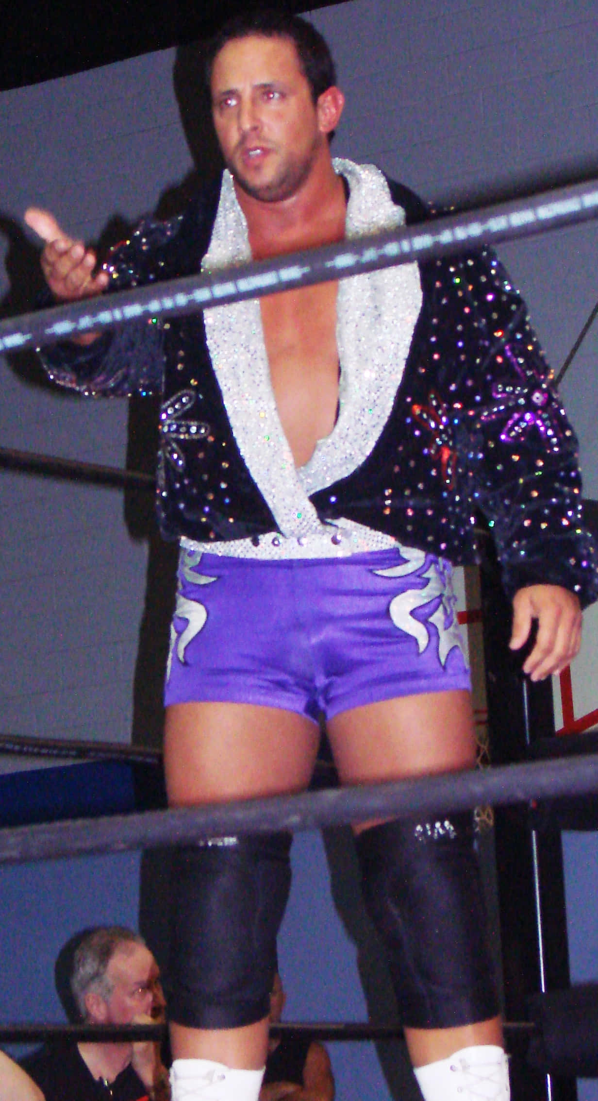 Billy Kidman, sparkly black jacket, purple shorts, Full HD Phone Wallpaper