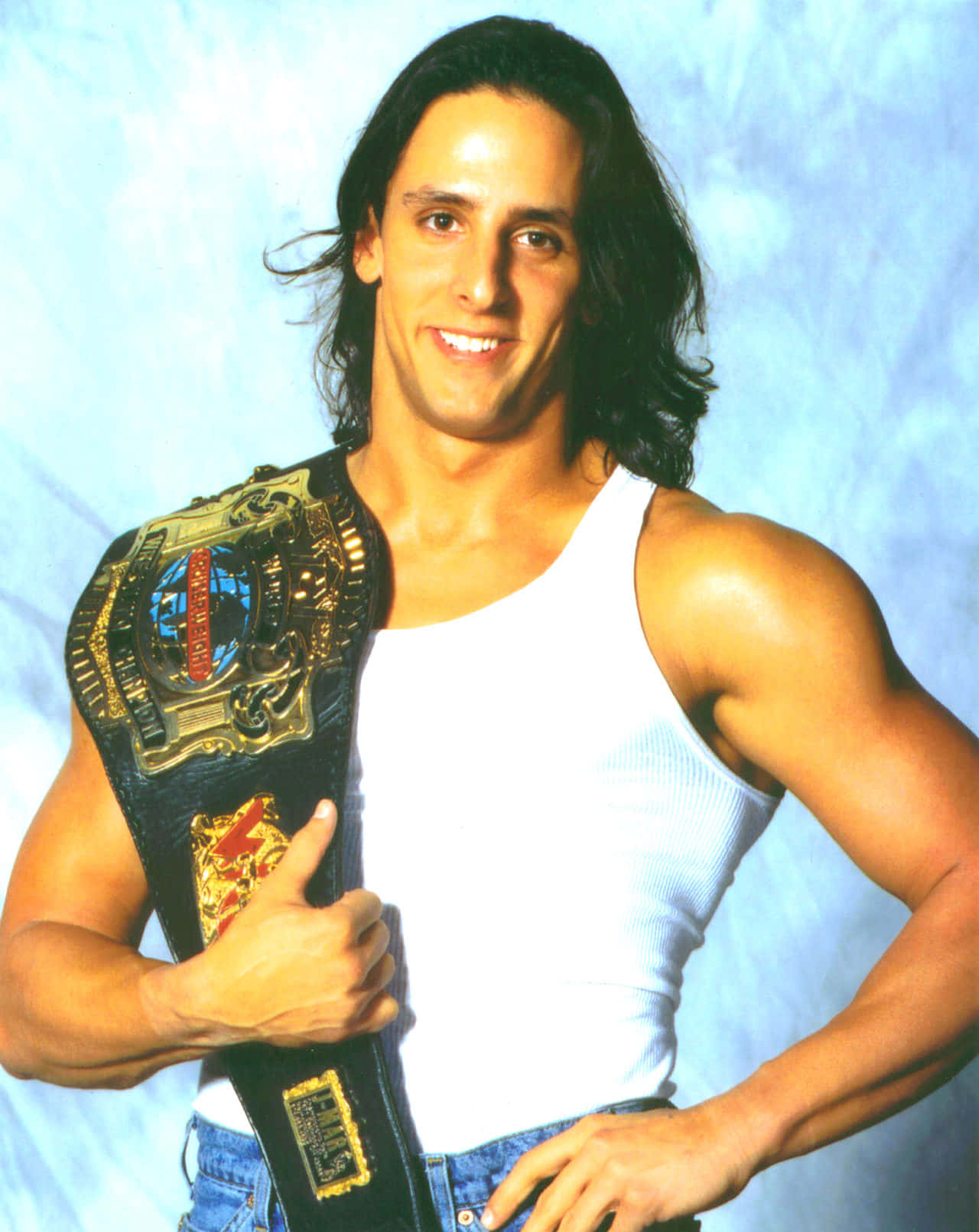 Billy Kidman, long dark hair, championship belt, HD Phone Wallpaper