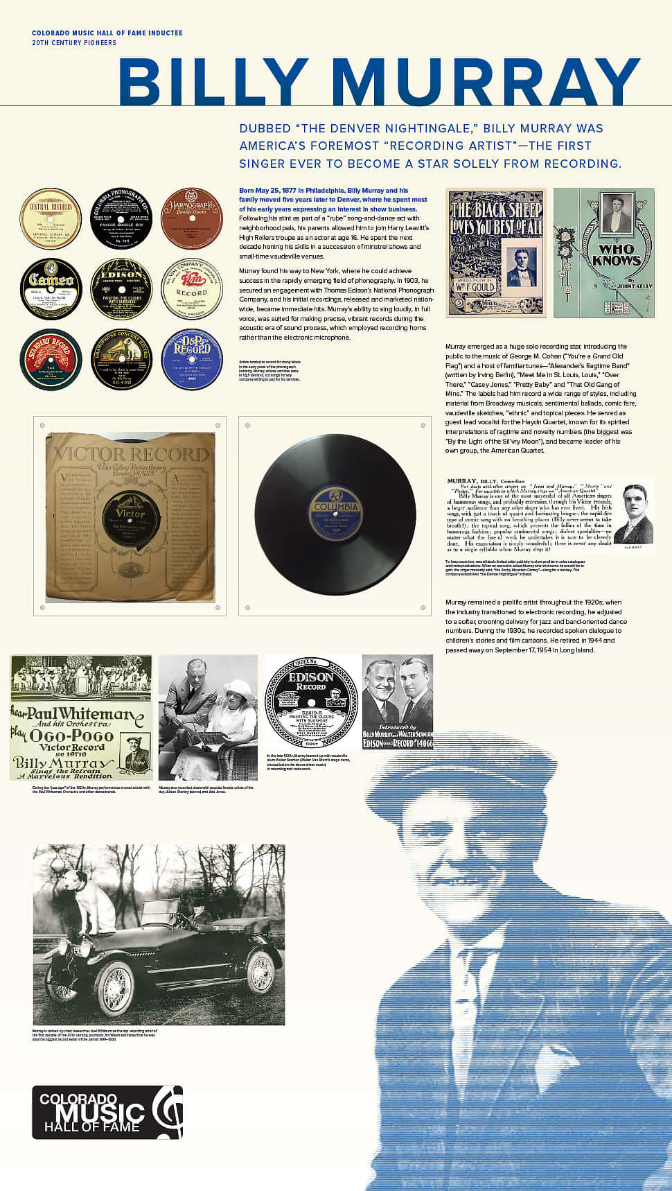 Billy Murray, newspaper section, sepia photos, HD Phone Wallpaper