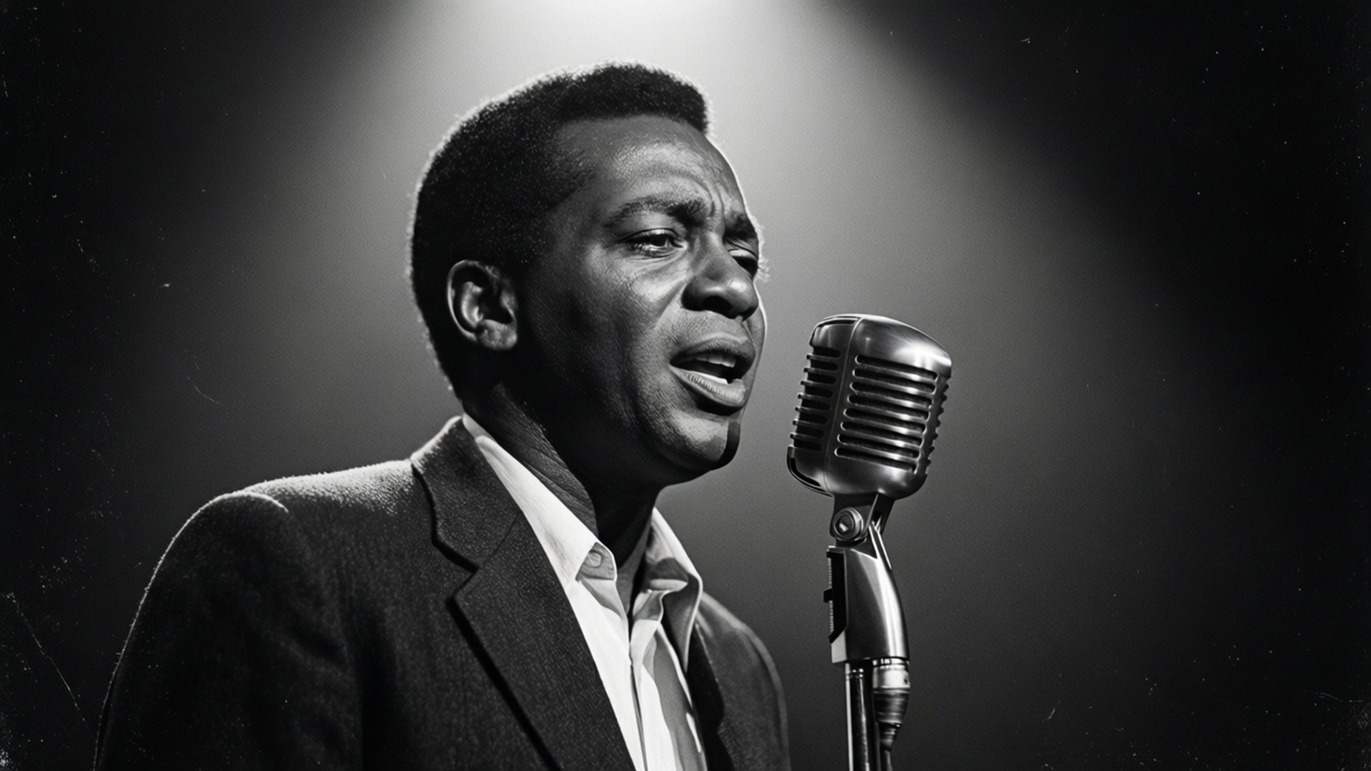 Billy Ward and The Dominoes, stage spotlight, vintage, Full HD Desktop Wallpaper