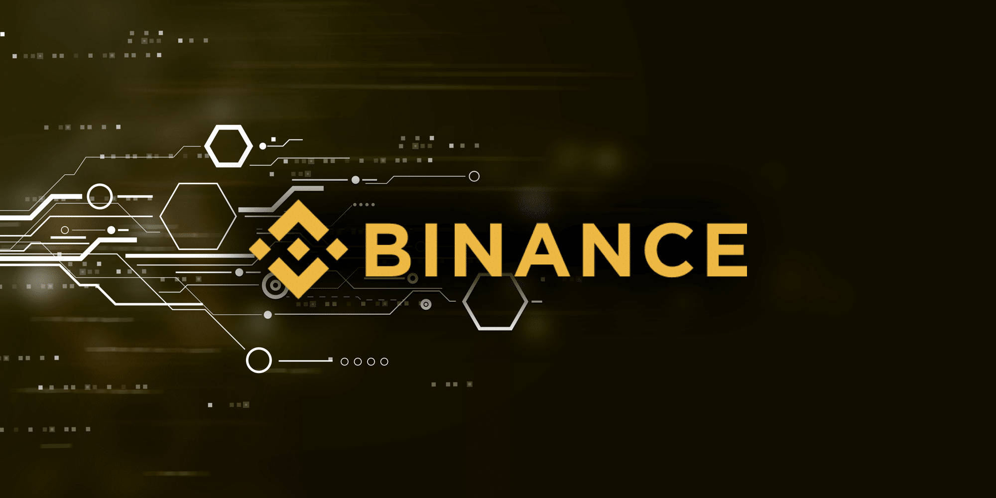Binance, gold, dark background, Full HD Desktop Wallpaper